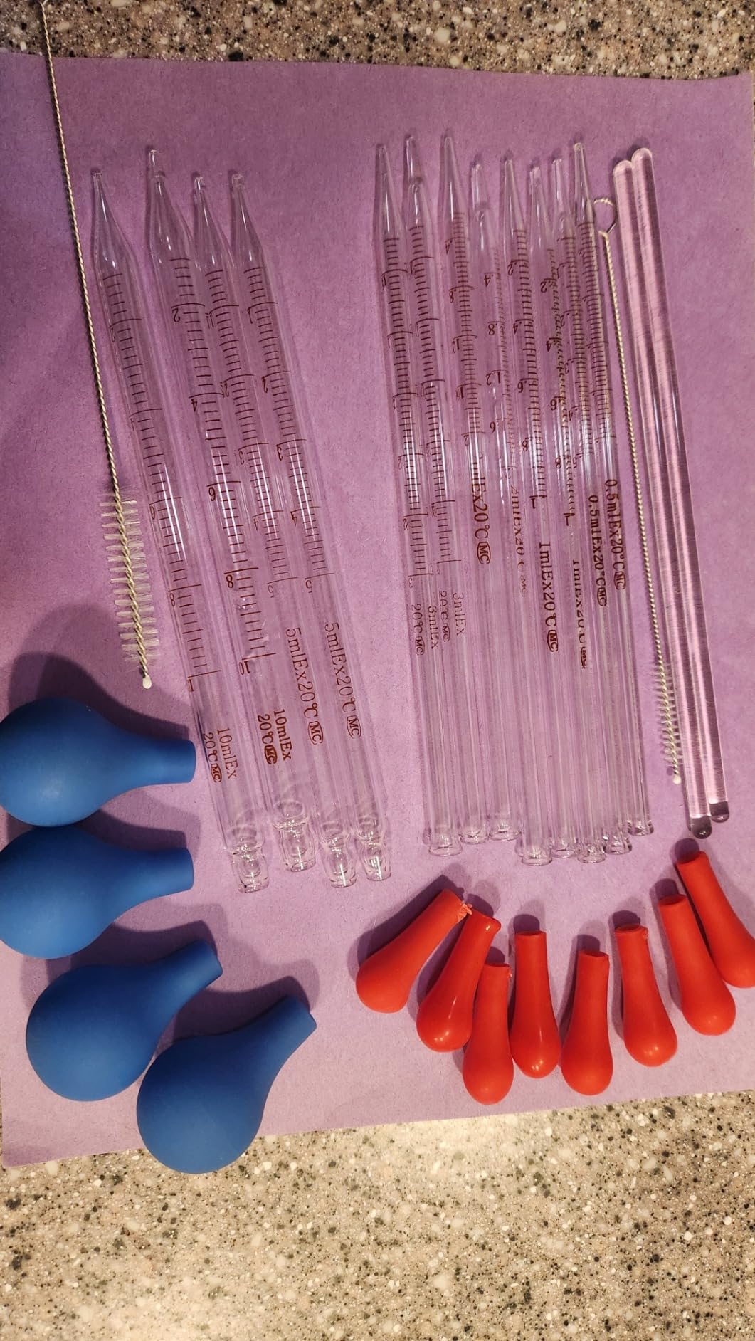 16 Pieces Glass Pipettes Graduated Dropper 2 Pcs 0.5 ml to 10 ml Glass Liquid Dropper with Rubber Caps customer photo 1
