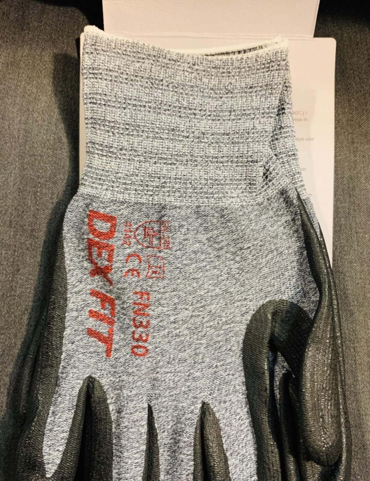 DEX FIT Nitrile Work Gloves FN330, 3D Comfort Fit, Touchscreen Grip Gloves for Warehouse, Construction, Package Handling, Delivery & General Work, Men & Women, Black, S, 3 Pairs customer photo 2