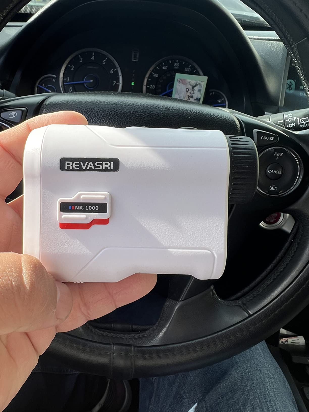 REVASRI Range Finder for Golf, Slope, Pin Lock Vibration 1000Y Rangefinder | 6.5X Magnification, External Slope Switch for Golf Tournament Legal, Rechargeable Golf Rangefinder customer photo 1