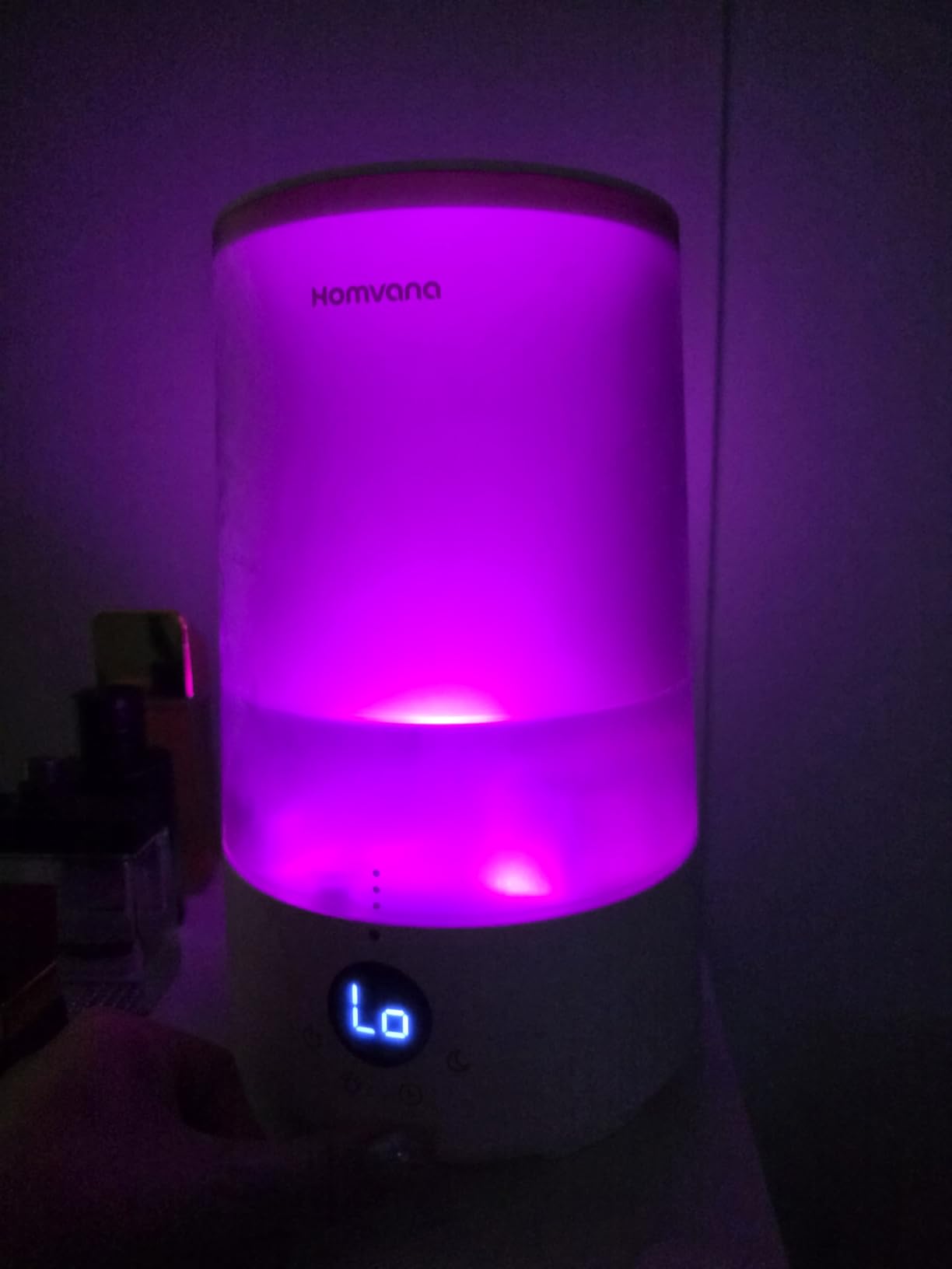 Homvana 3.6L Top-Fill Cool Mist Humidifiers for Bedroom, Large Room(Grey) | 23dB Quiet, Easy-to-Clean 2-in-1 Baby Humidifier & Oil Diffuser for Congestion Relief, Last for 4 Night (Grey) customer photo 1