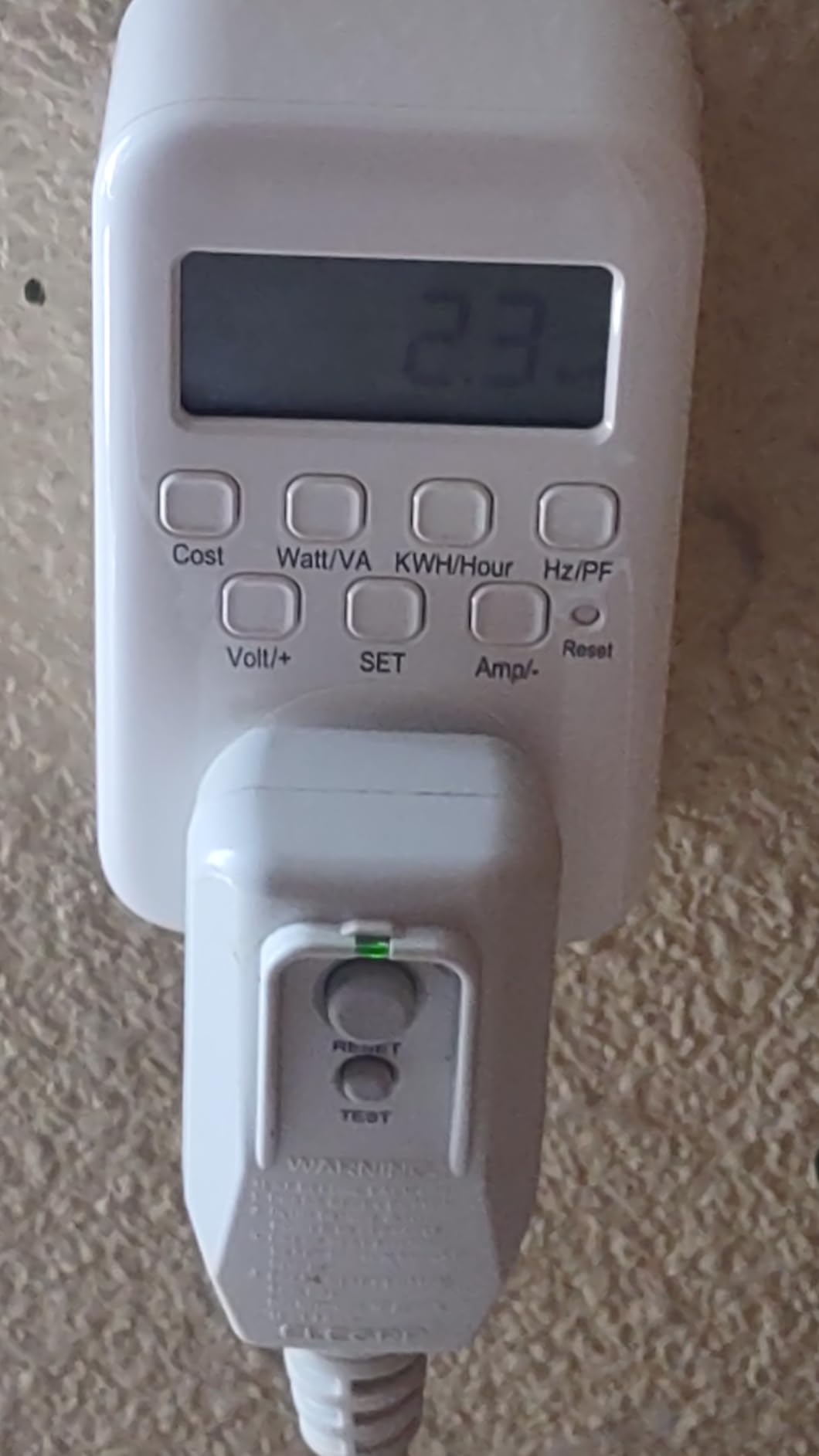 HBN Watt Meter Plug with Backlight, Plug-in Socket Power Meter Electricity Usage Monitor Consumption Home Electrical Energy Monitor, Voltage Amps Wattage Electricity Usage Tester, 9 Display Modes customer photo 2