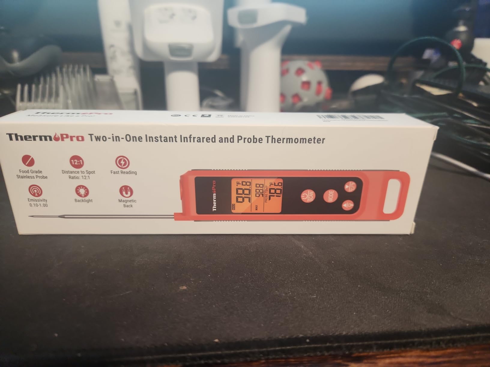 TempPro TempScan 2-in-1 Infrared Thermometer Gun with Meat Probe | Instant Read Thermometer for Grilling, Non-Contact Infrared Thermometer for Cooking Pizza Oven Griddle HVAC Pool AC Vent customer photo 2