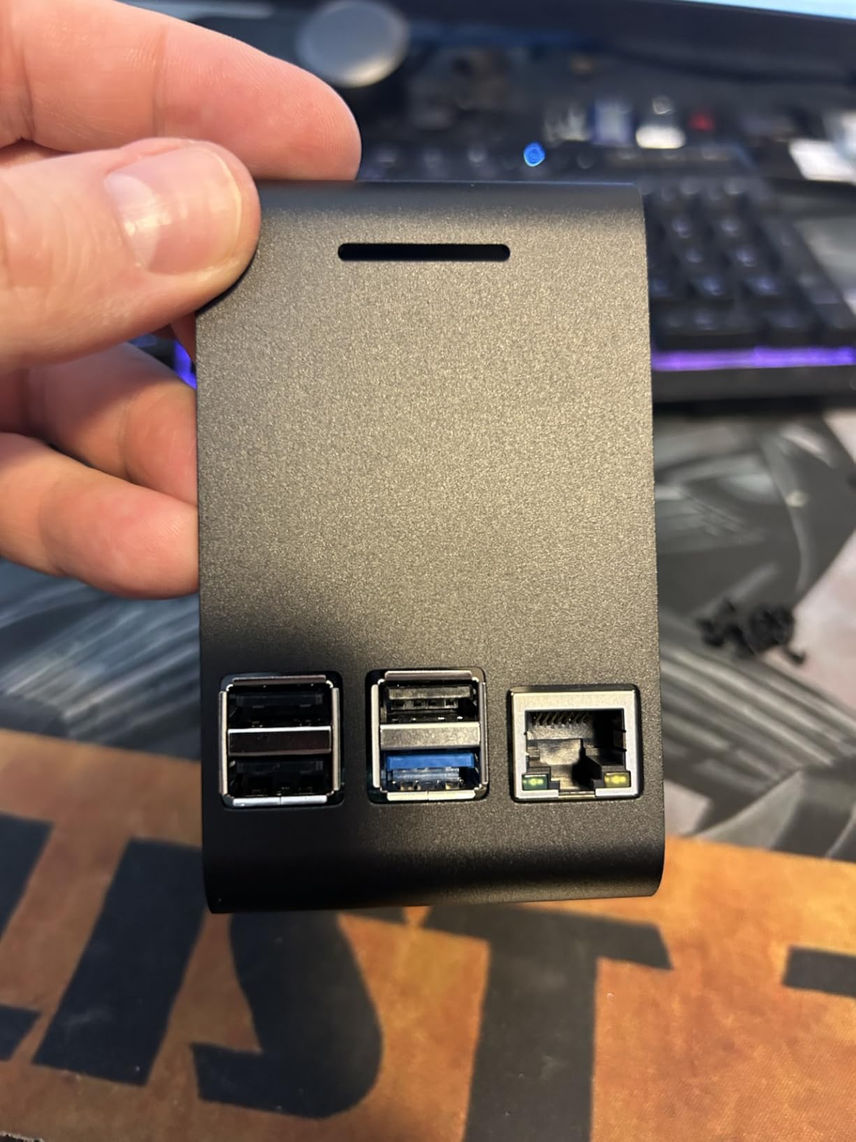 ElectroCookie Raspberry Pi 4 Case, Aluminum Mini Tower Case with Cooling Fan and Color Changing Ambient Light customer photo 1