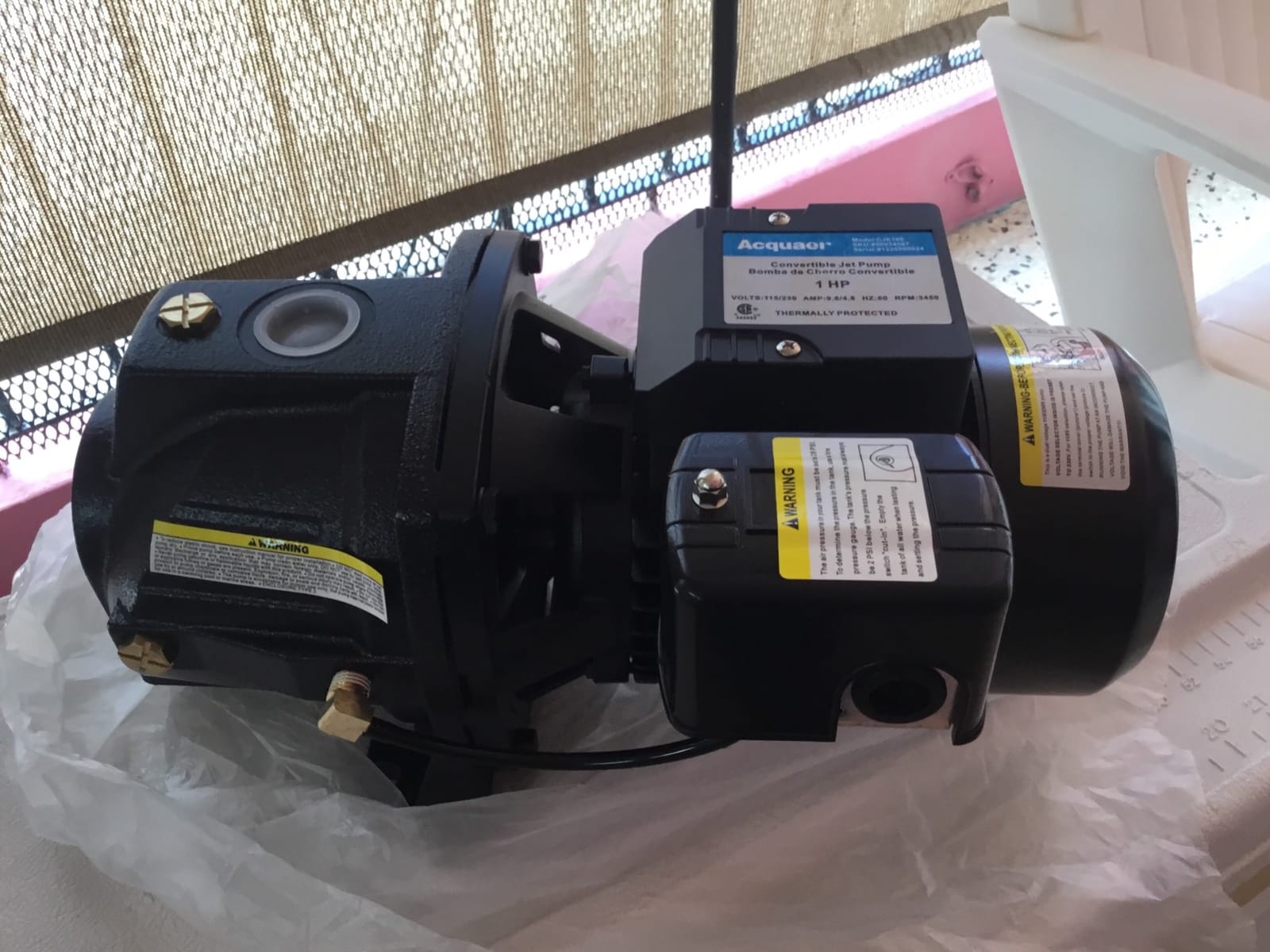 Acquaer Shallow/Deep Well Jet Pump, Cast Iron Convertible Pump with Ejector Kit, Well Depth Up to 25ft or 90ft, 115V/230V Dual Voltage, Automatic Pressure Switch customer photo 2