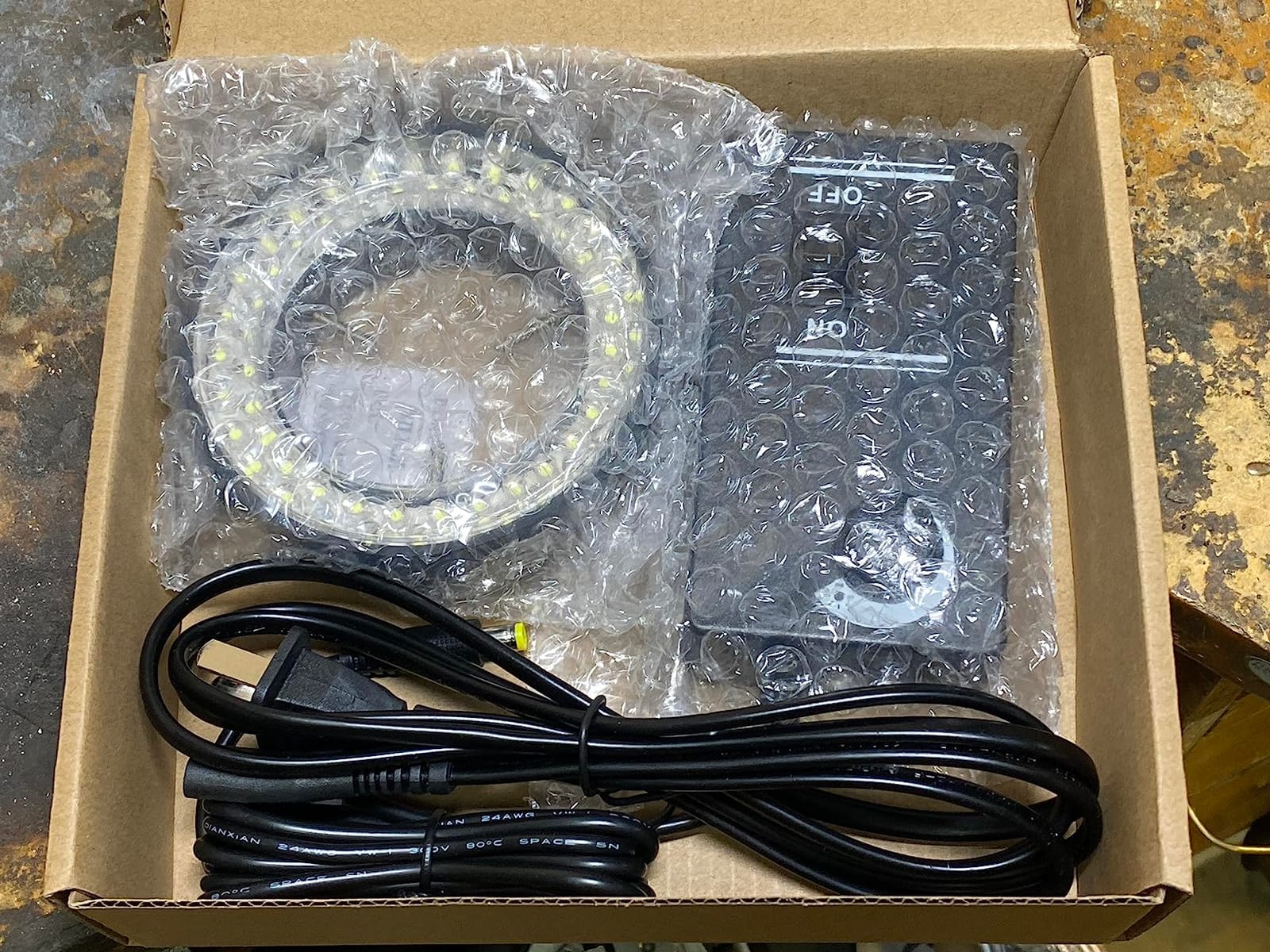 DZQ ZQ-1 Multi-Directional Microscope 7X-45X Magnification 0.5X Barlow Lens with Multi-Directional Spring Bracket and 60-LED Ring Light customer photo 2