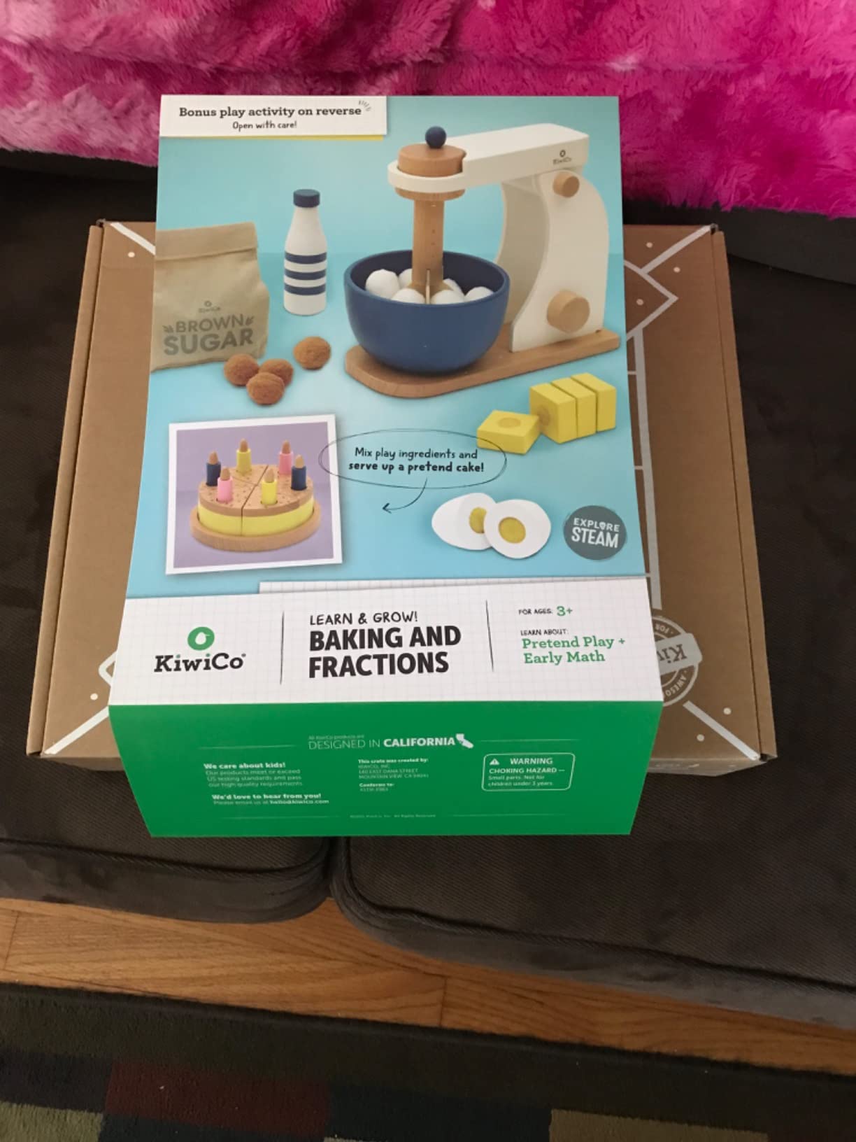 Bake-a-Cake Stand Mixer | Play Kitchen | Kids Baking Playset Ages 3+ | Learn Early Math with Wooden Play Set | Includes Ingredients, Mixer, Measuring Spoons & Recipe Cards customer photo 2