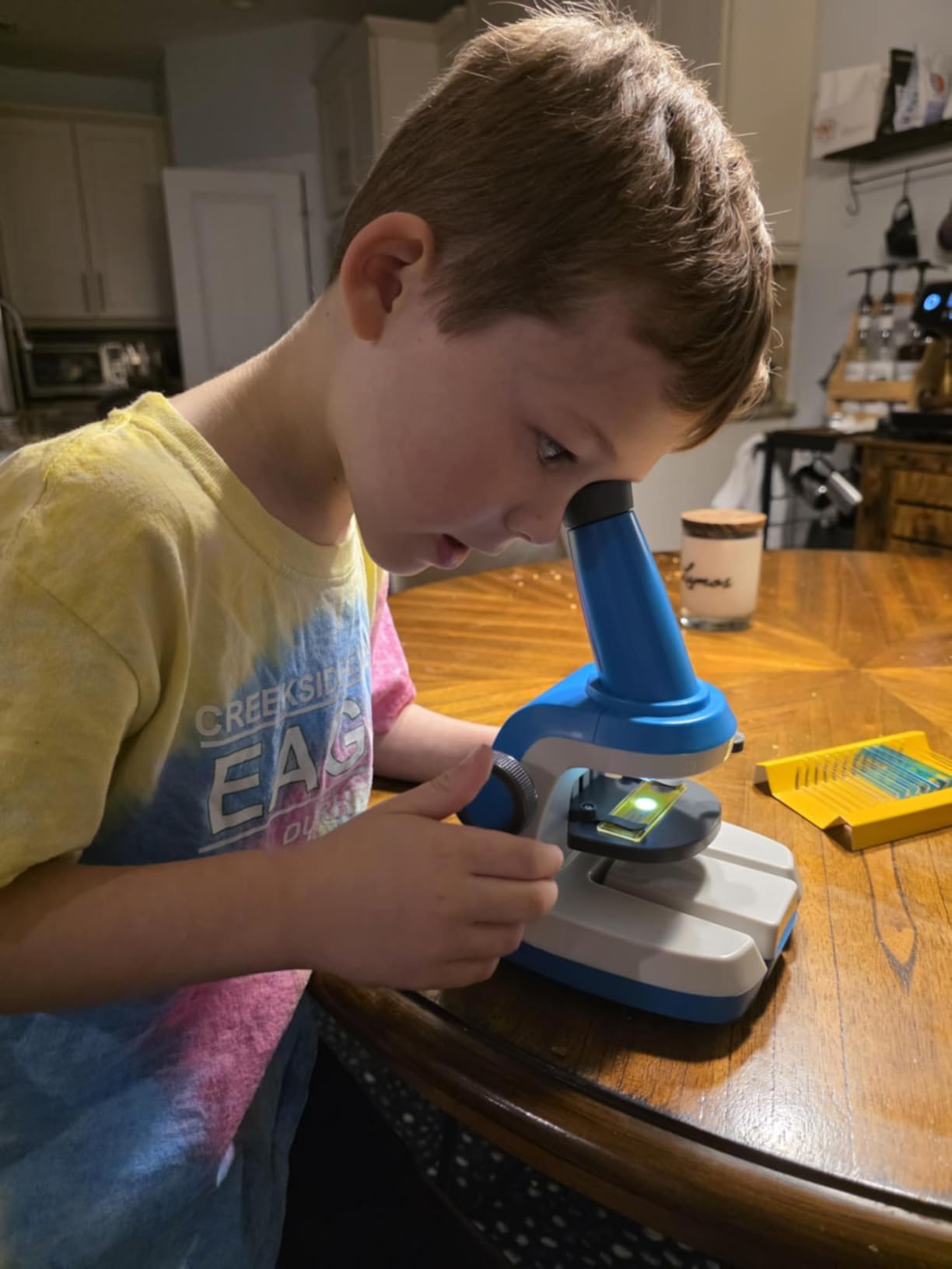 National Geographic Microscope for Kids with Up to 400x Magnification | Prepared and Blank Slides, Rock and Mineral Specimens, Easy-to-Use Science Kit, STEM Project Toy, Ages 6+ customer photo 1