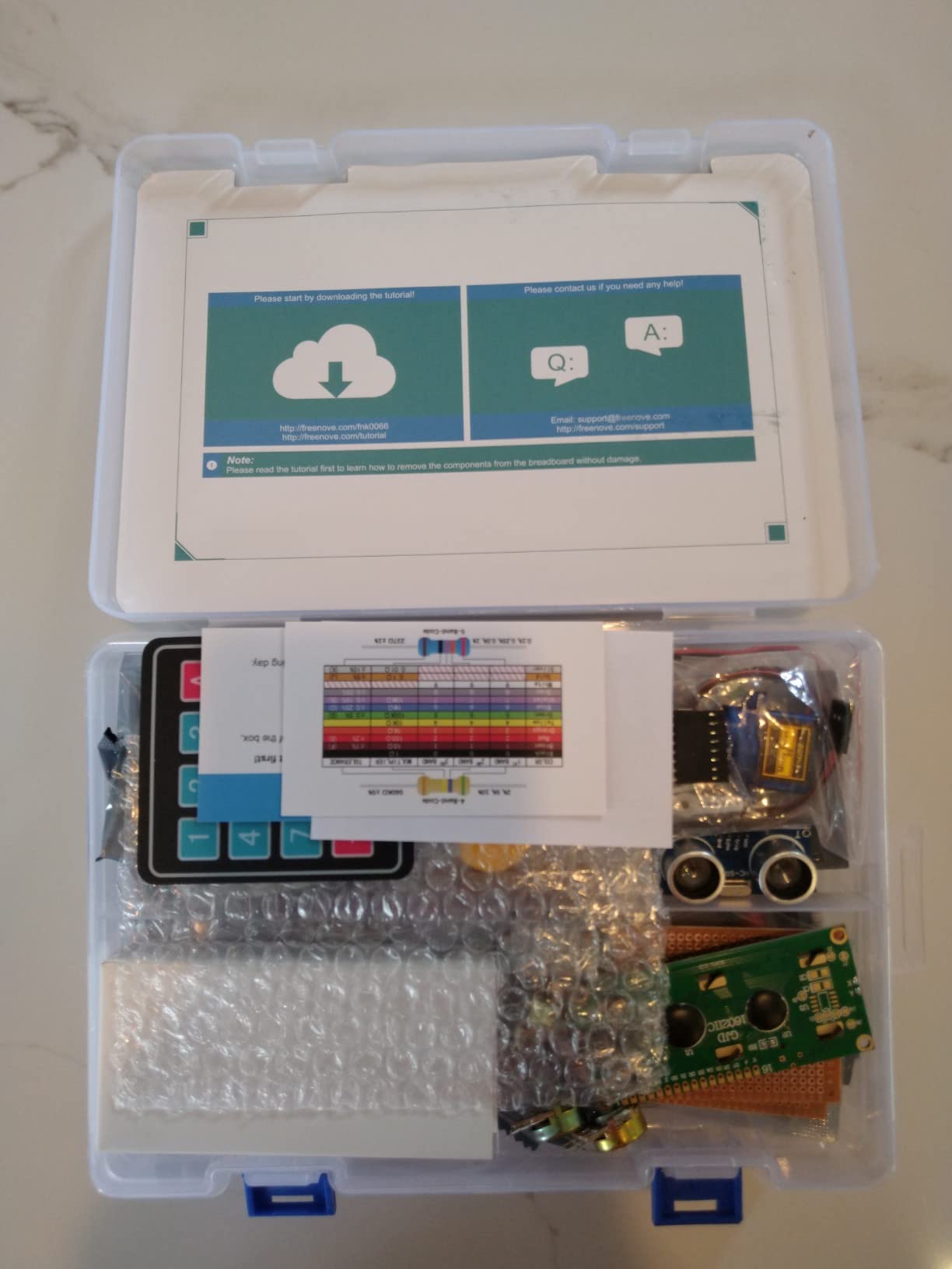 Freenove Complete Starter Kit for Raspberry Pi 5 4 B 3 B+ 500 Zero 2 W, 1170-Page Tutorial, Python C Java Scratch Processing Code, 386 Items, 164 Projects, Camera Speaker (Raspberry Pi NOT Included) customer photo 2