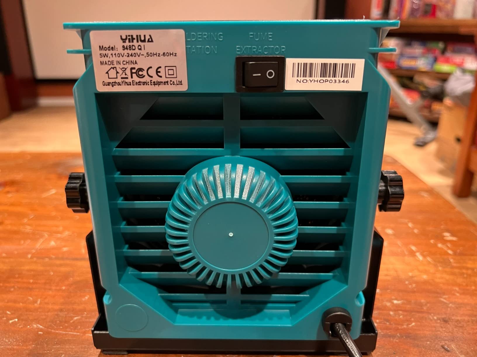 YIHUA 948DQ-I Solder Fume Extractor Fan Solder Smoke Absorber Remover Tiltable Angle with 8 Extra Fan Filters for Soldering Wood Burning and more customer photo 2