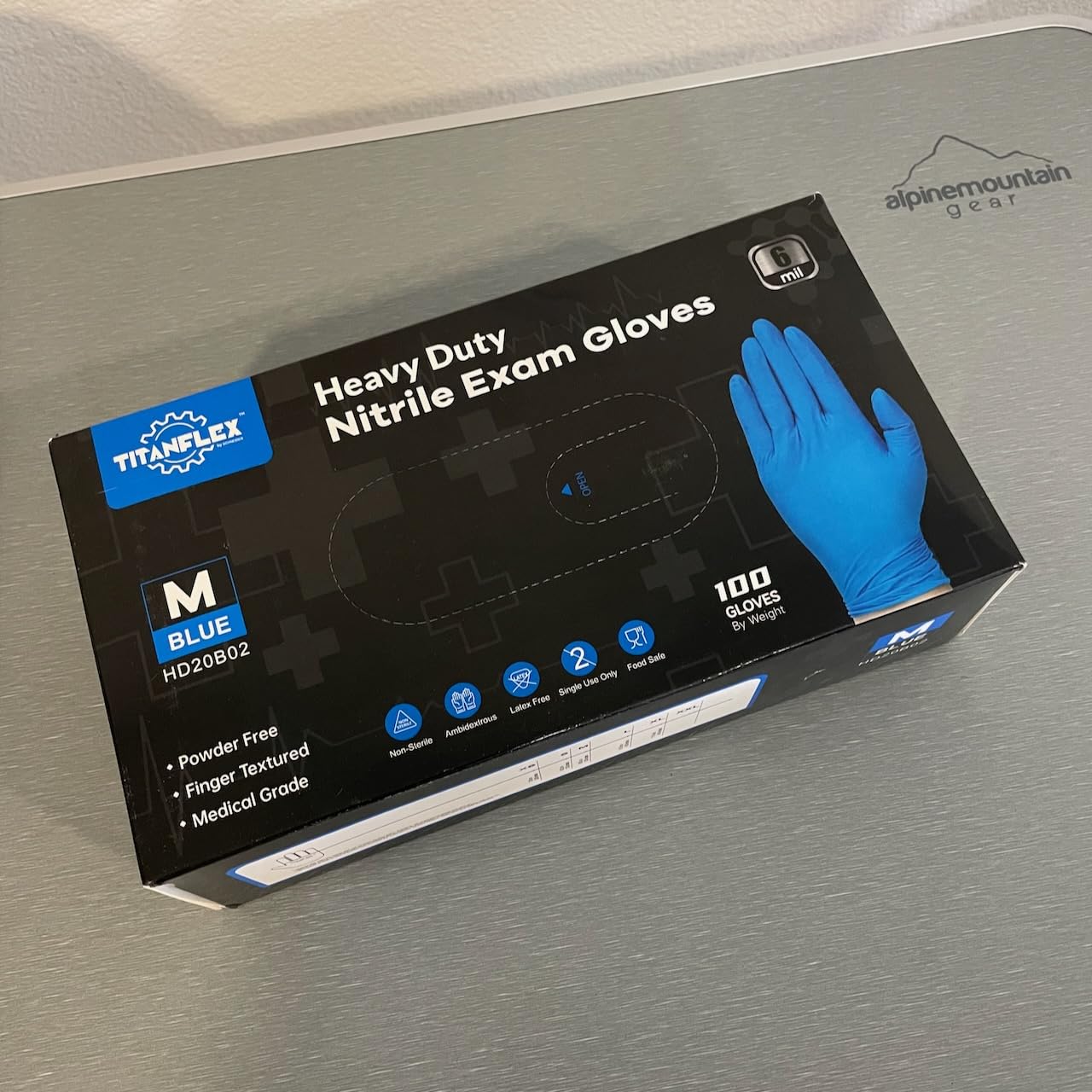 TitanFlex Nitrile Exam Gloves, Blue, 6-mil, Heavy Duty Nitrile Gloves, Latex Free, Powder Free customer photo 2