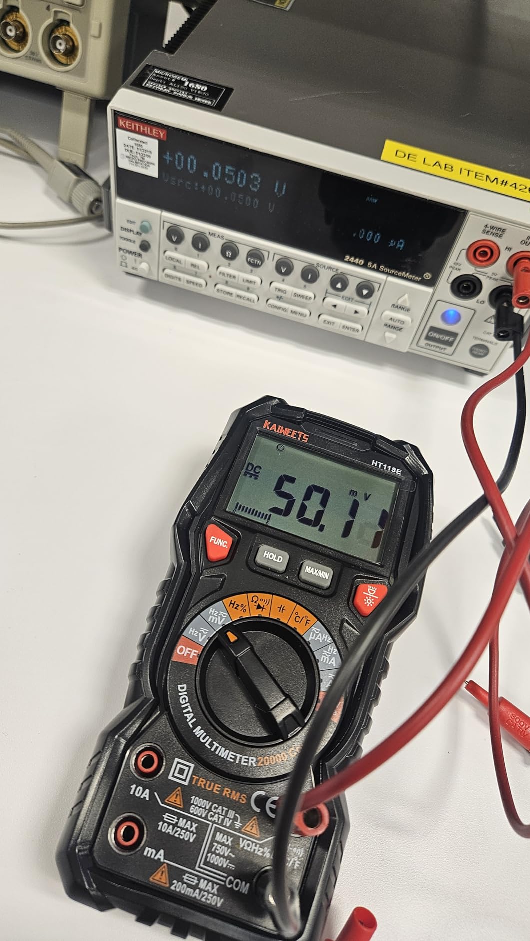 KAIWEETS HT118E Digital Multimeter TRMS 20000 Counts with Higher Resolution Auto-Ranging Voltmeter Accurately Measures Voltage Current Resistance Diodes Continuity Duty-Cycle Capacitance Temperature customer photo 1