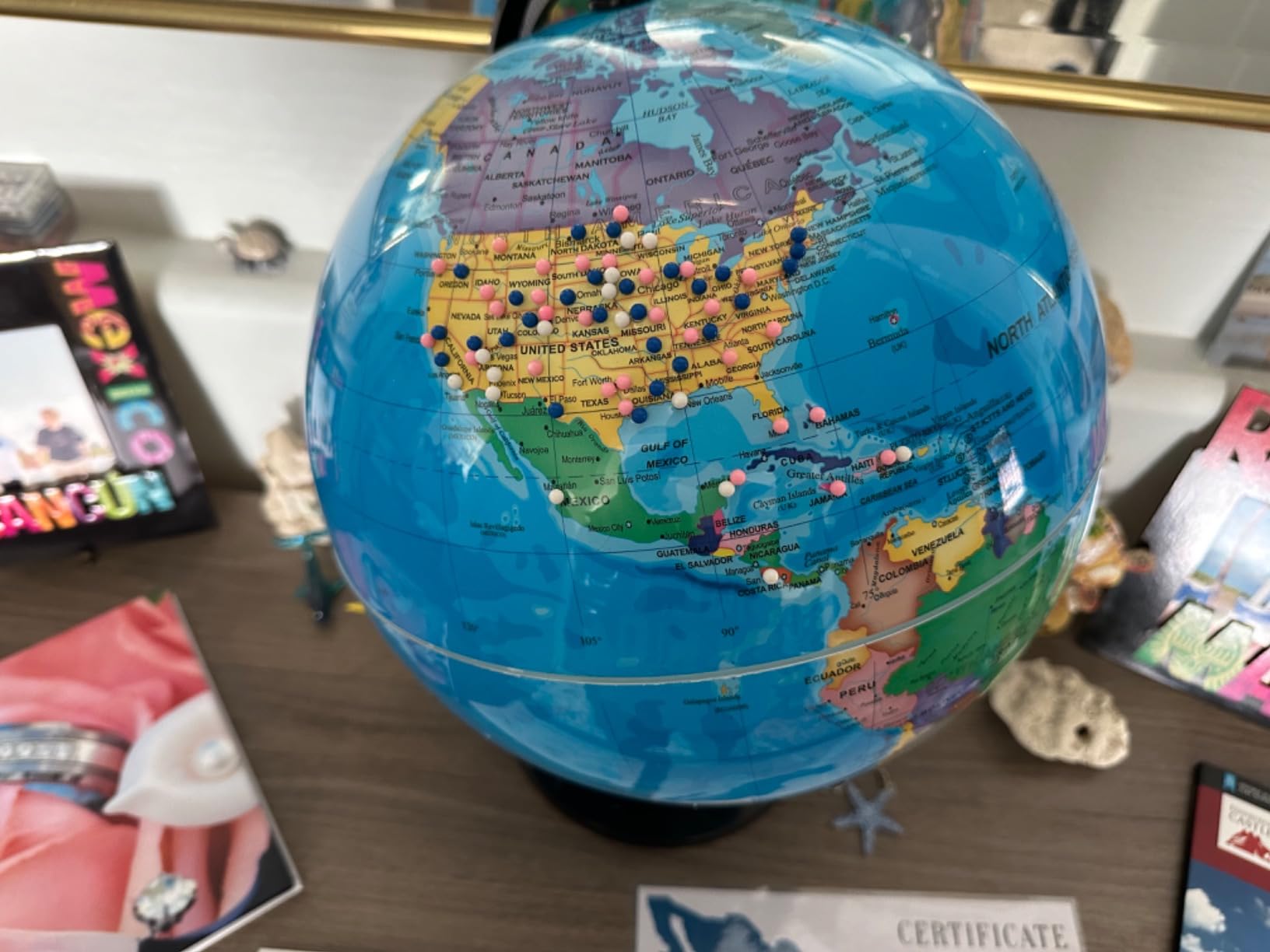 EXERZ 12 Inches World Globe Political Map English Desk Globe School and | Large Educational Self Assembled Home and School Globe Geography Lover Ideal for Everyday Home customer photo 2