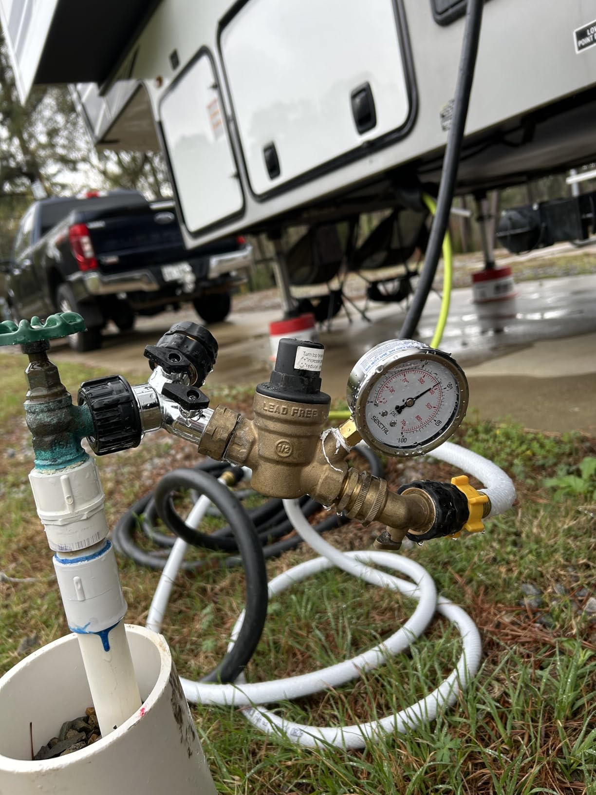 SENCTRL 100 Psi Lead-Free Glycerin Liquid Filled Low Water Pressure Gauge | 2.5