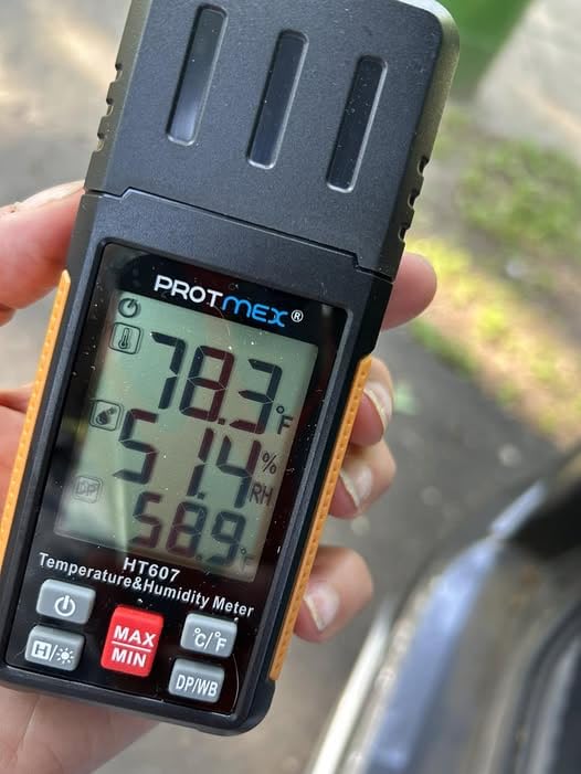 HT607 Temperature Humidity Meter - Large LCD Backlight with Cover Protector | High-Precision Digital Hygrometer with Ambient, Relative Humidity, Dew Point, Wet Bulb Thermometer, Min/Max Hold customer photo 1
