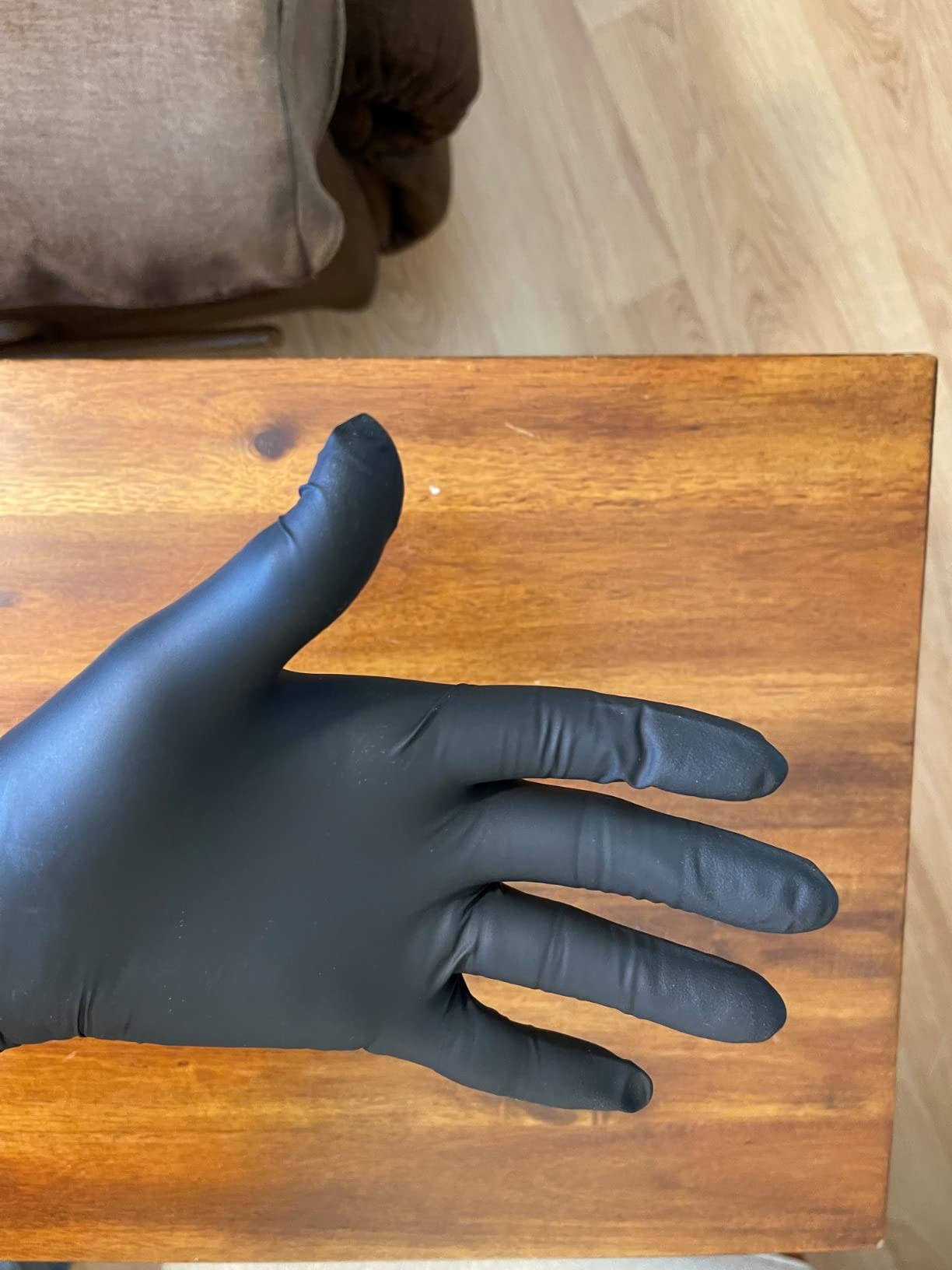 Inspire 6 or 8 Mil HEAVY DUTY Stretch Nitrile Black Gloves Disposable Latex Free customer photo 2