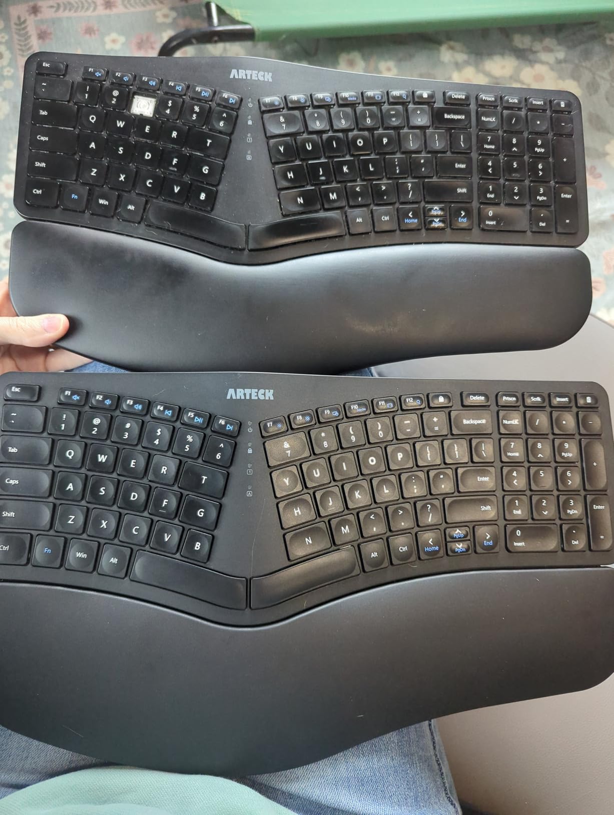 Arteck Split Ergonomic Keyboard with Palm Rest, 2.4G USB Wireless Keyboard customer photo 1