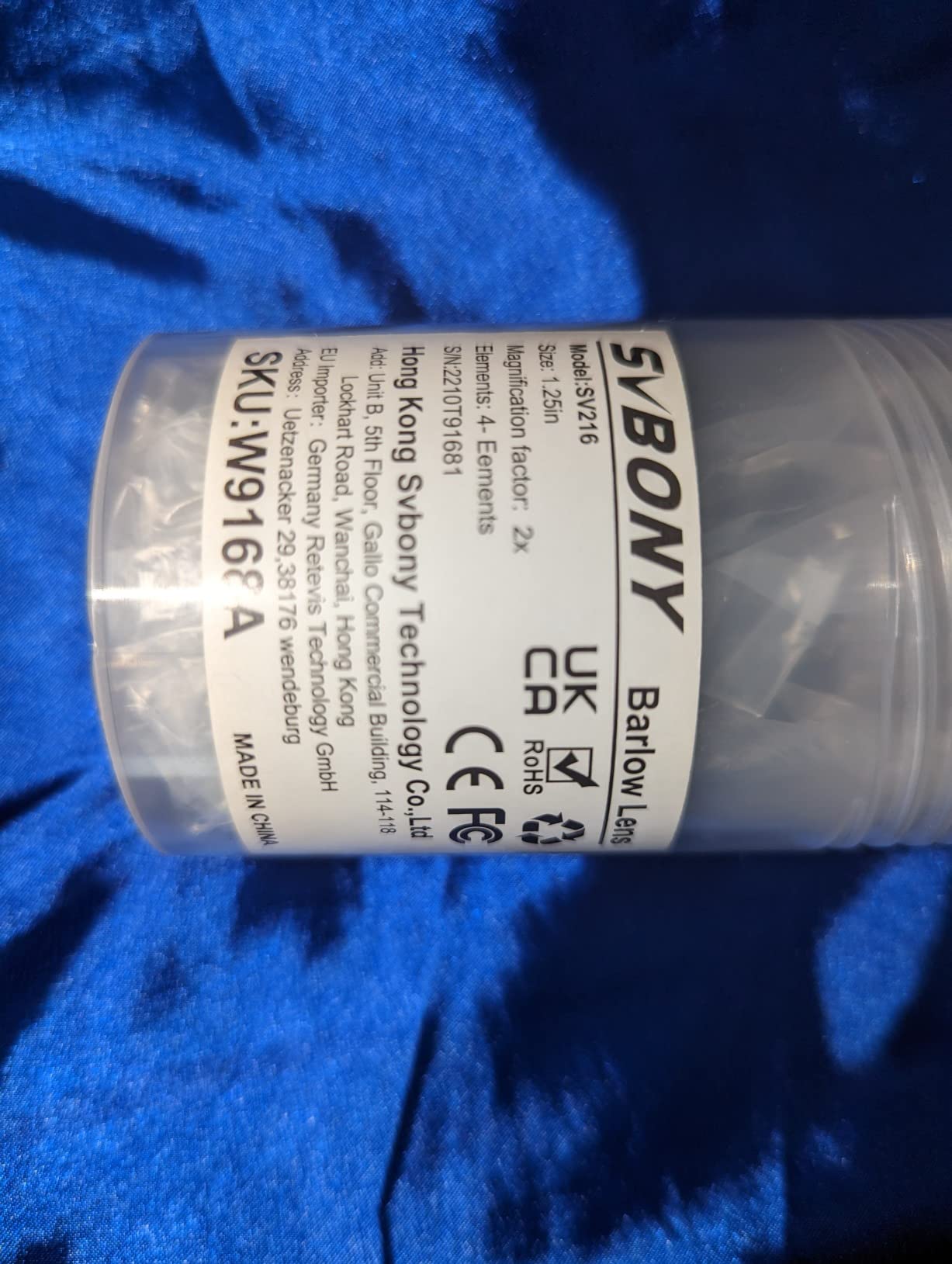 SVBONY 216 2X Barlow Lens, 1.25