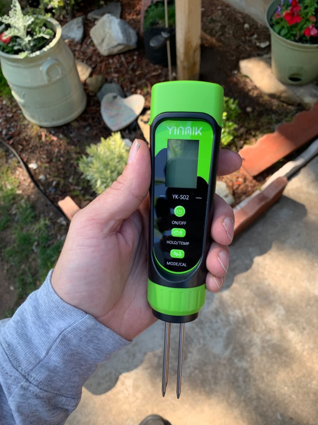 Digital Soil Moisture Meter, Direct Soil EC Meter, 3 in 1 Soil Hygrometer EC Indoor Plant Soil Moisture Meter for Water, House Plants customer photo 1