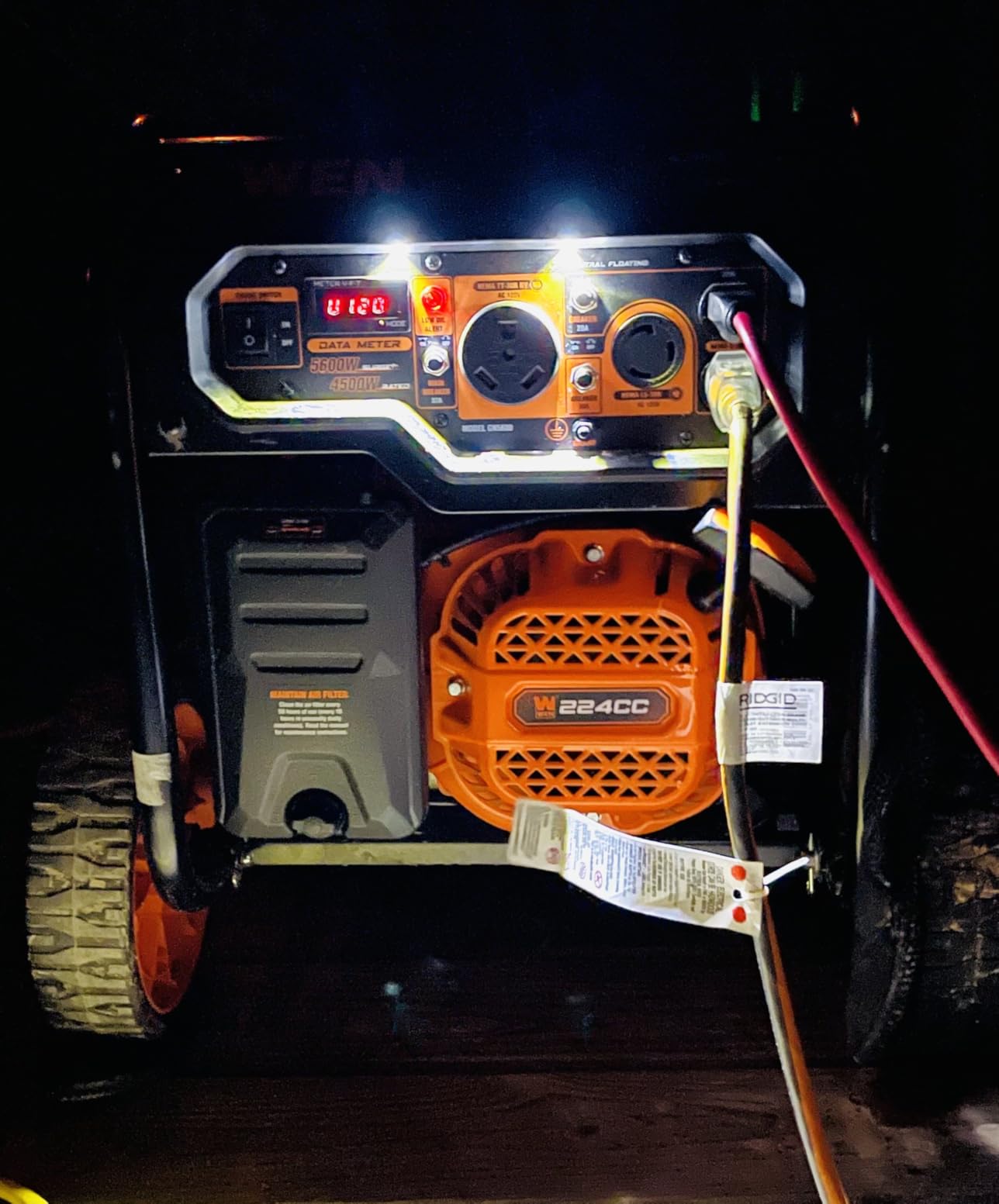 WEN 5600-Watt Portable Generator, 224cc, Transfer-Switch and RV-Ready (GN5600) customer photo 1