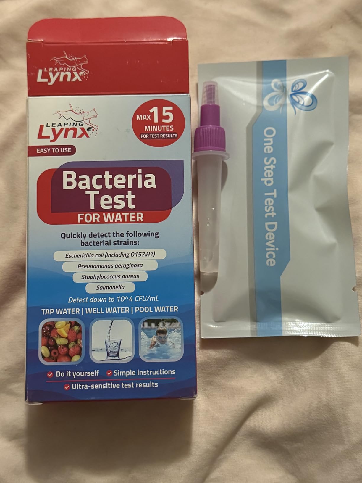 Bacteria Water Test Kit - Coliform, E. coli Detection for Well & Tap Water | Rapid Home Drinking Water Screening Kit with Lab-Quality Results | Leaping Lynx customer photo 2