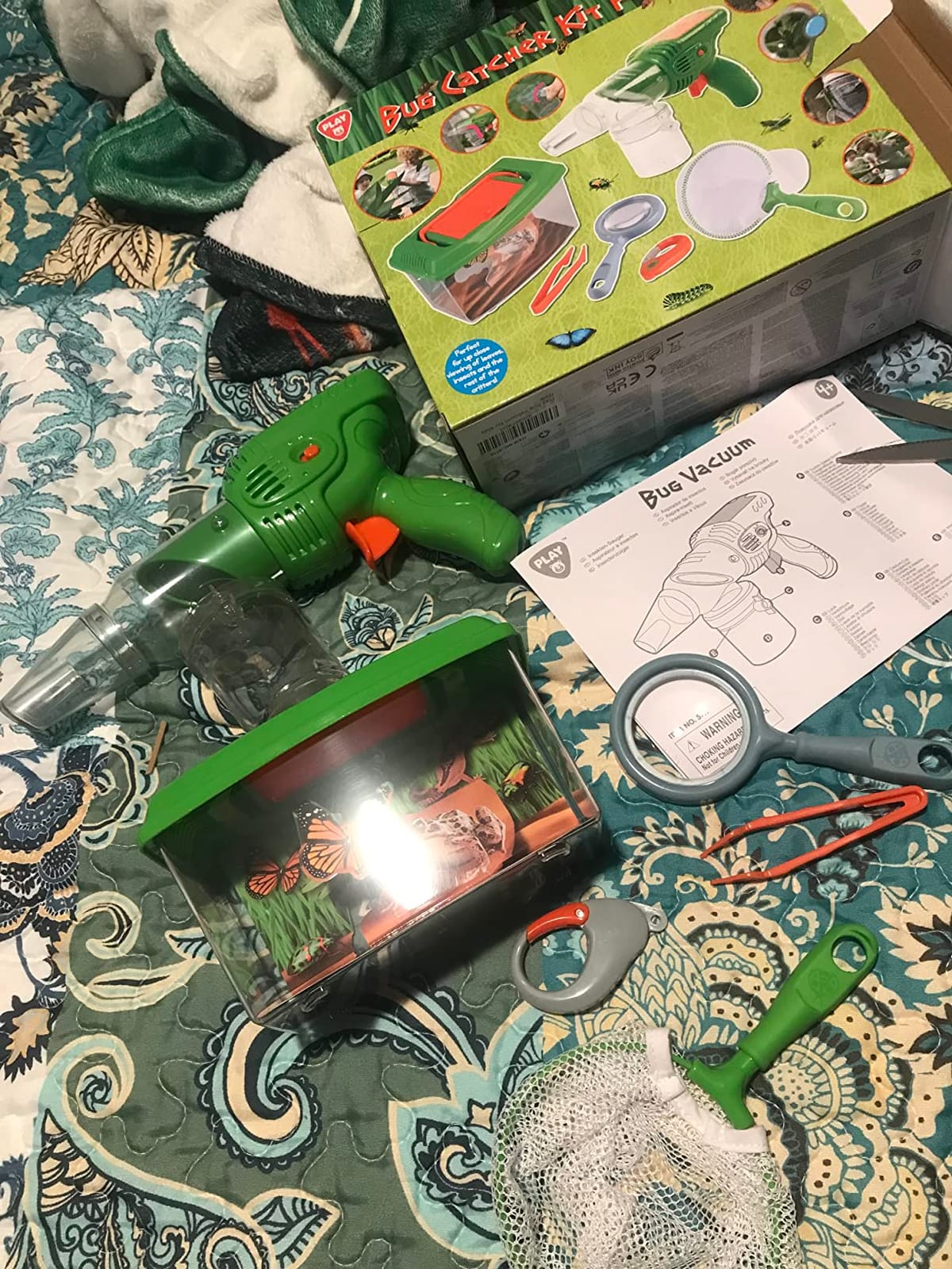 PLAY Bug Catcher Kit,Outdoor Toys for Kids Ages 4-8 8-12,Bug Catcher Vacuum with Critter Habitat Case,Butterfly net,Magnifying Glass,Toddler Outside Toys for 3 4 5 6 7 8+ Year Old Boys Birthday Gift customer photo 1