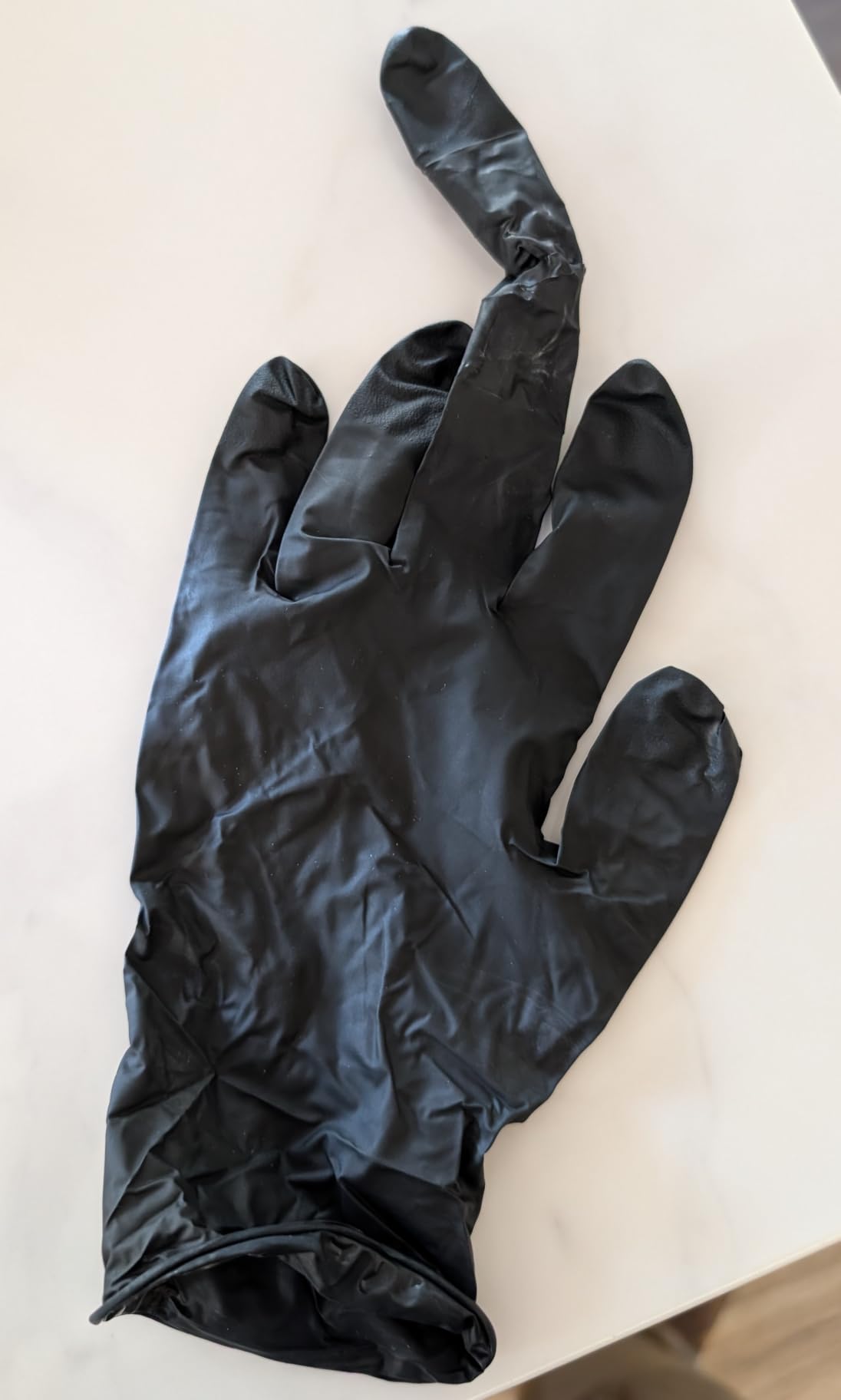 Inspire Black Nitrile Gloves HEAVY DUTY 6 Mil Nitrile Chemical Resistant Medical Cooking Cleaning Disposable Black Gloves customer photo 2