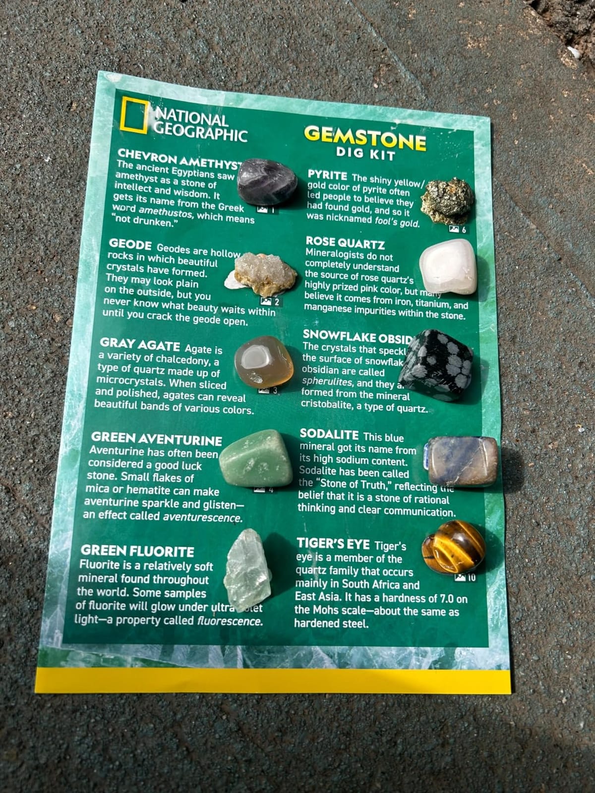 National Geographic Gemstone Dig Kit with 10 Real Gemstones for Kids | Amethyst, Quartz & Tiger's Eye, Gem Mining Activity, Excavation Tools, Rock Collection, Geology Science, Birthday Gift customer photo 2