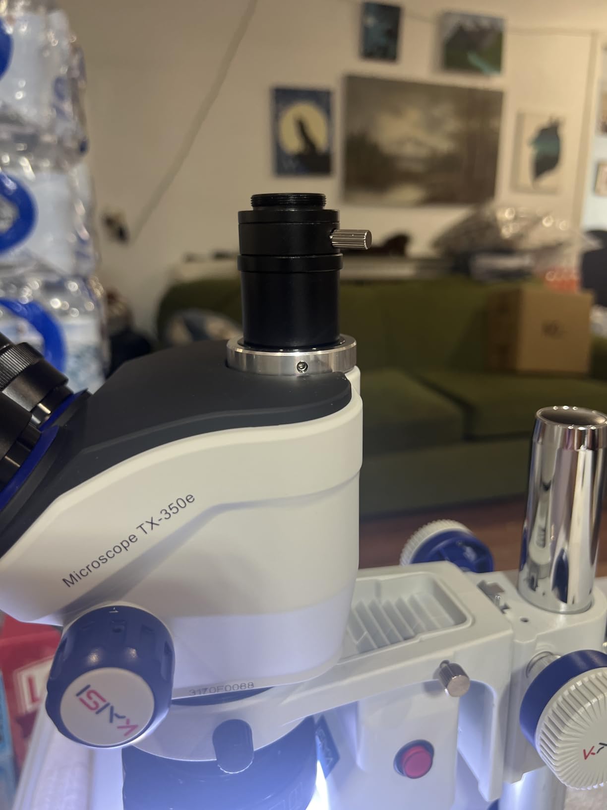 Kaisi TX350E Professional Soldering Microscope, Trinocular Stereo Microscope | 7X-50X Magnification and WF10x23 Wide Field Eyepieces, Lab Stereo Zoom Microscopes for Electronics Repair customer photo 2