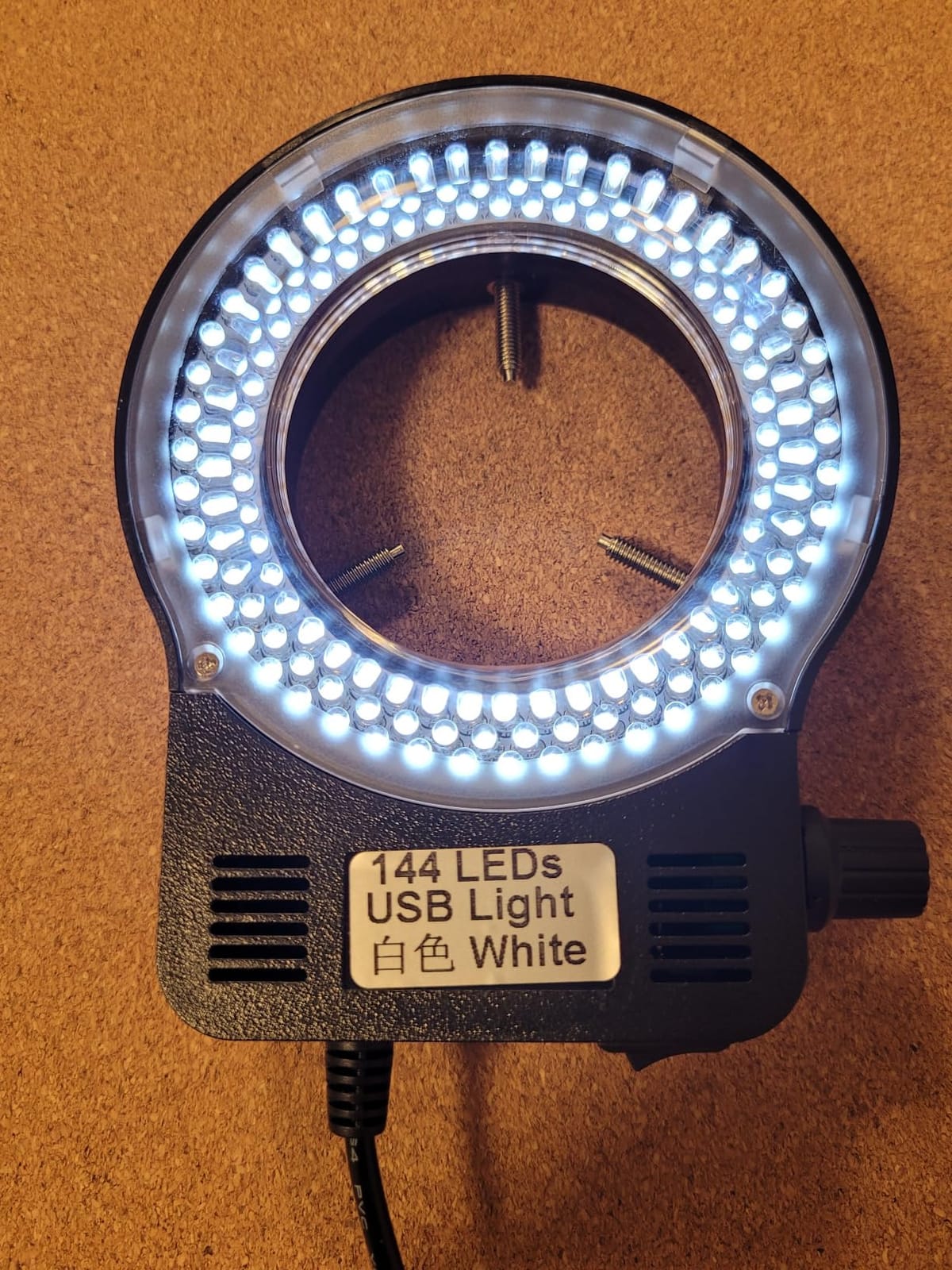 LED Ring Light Illuminator for Microscope, 144 LED Bubbles for Lab Monocular Binocular Trinocular Stereo Microscope Camera, Electronic Industry Ring Lamp customer photo 2