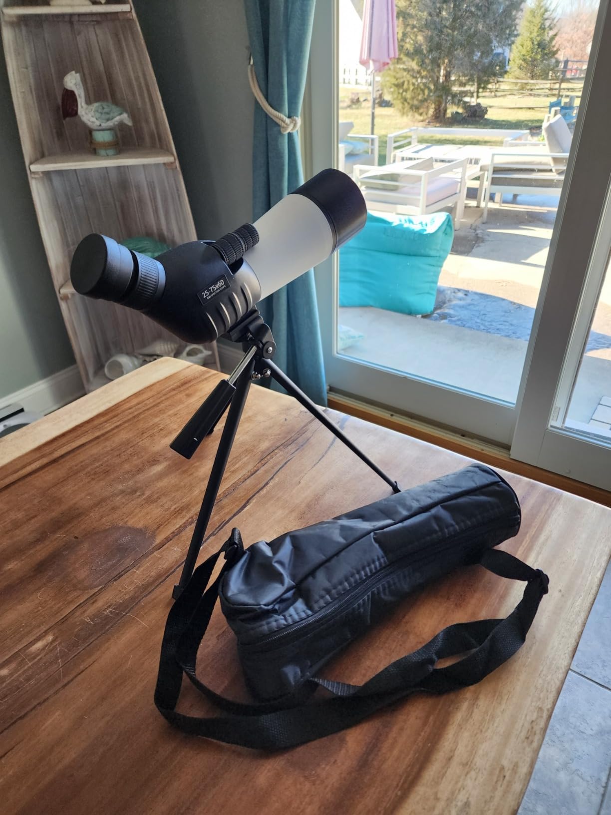 25-75 X 60 Spotting Scope with Tripod Phone Adapter Monocular Telescope Spotting Scopes for Target Shooting Hunting Bird Watching Black customer photo 1