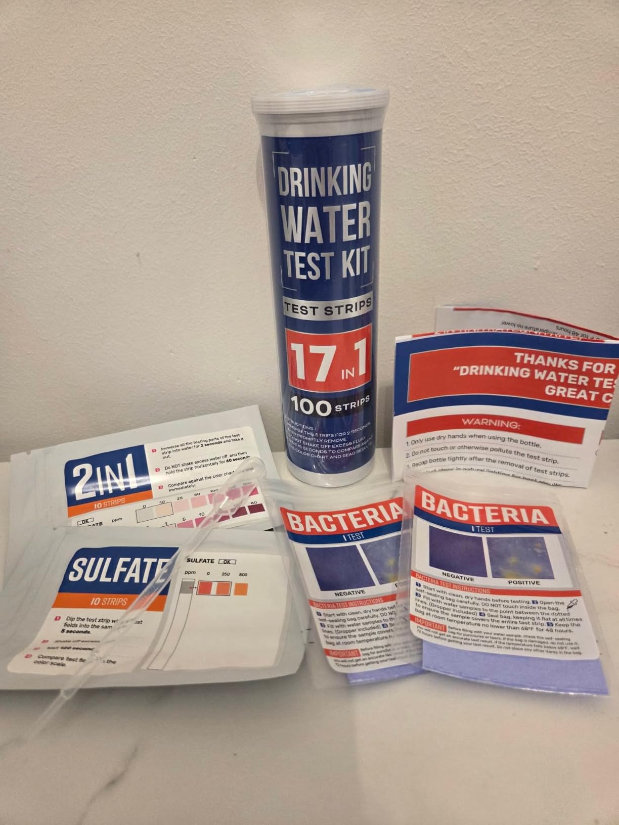 Bestprod All-New 21 in 1 Drinking Water Testing Kit Strips, Home Tap and Well Water Test Kit for Hardness, Lead, Iron, Copper, Chlorine, Fluoride customer photo 1
