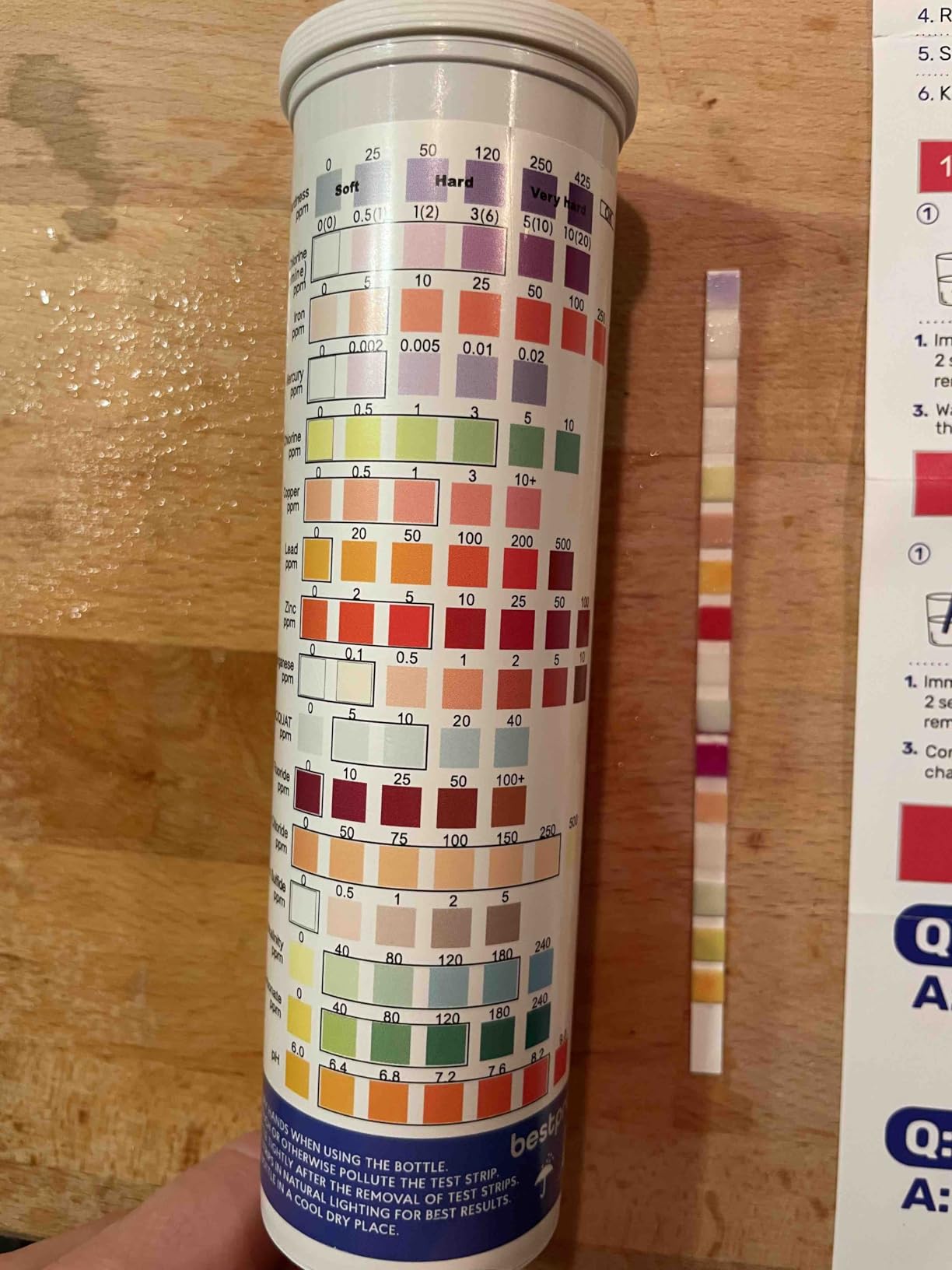 Bestprod All-New 21 in 1 Drinking Water Testing Kit Strips, Home Tap and Well Water Test Kit for Hardness, Lead, Iron, Copper, Chlorine, Fluoride customer photo 2