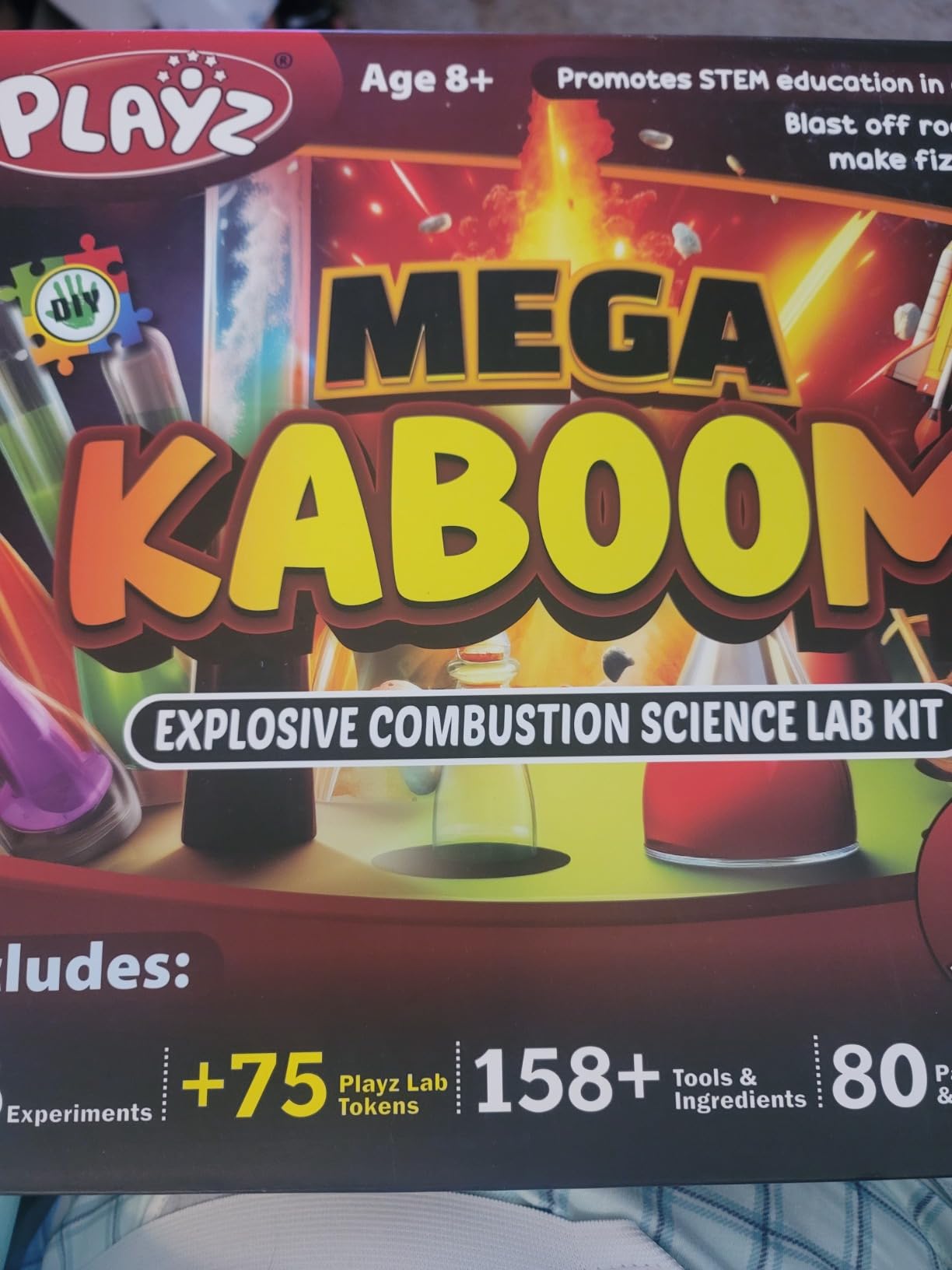 Playz Mega Kaboom! 150+ Explosive Science Experiments Kit for Kids Age 8-12 with 75 App & Video Guided Experiments - Chemistry Set STEM & Educational Toys & Gifts for Boys, Girls, Teenagers & Kids customer photo 2