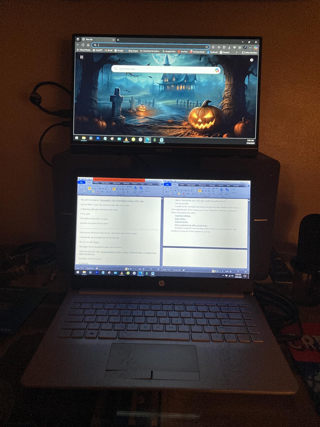 ARZOPA Portable Monitor 15.6'' FHD 1080P - Ultra-Slim Portable Laptop Monitor with Kickstand - IPS Display for PC, MAC, Phone, Xbox, PS5 - USB C & HDMI Connectivity - A1 customer photo 2