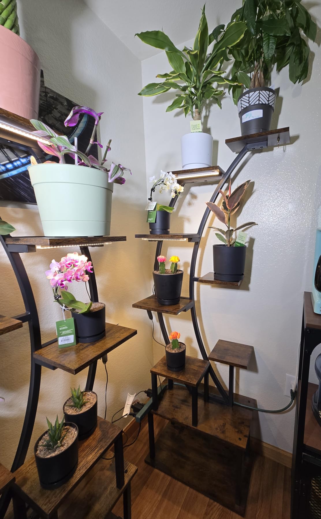 2 Pack Plant Stand Indoor with Grow Lights, 9 Tier Large Tall Plant Shelf | 64