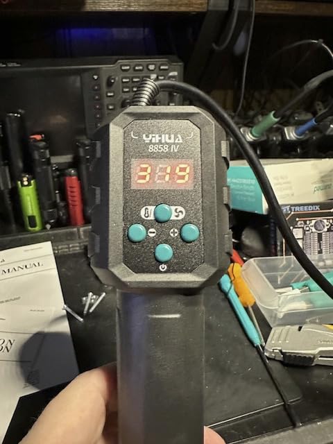 YIHUA 8858 IV Multi-Purpose Heat Gun for Crafting, Electronics Soldering, DIY, Shrink Tubing and Wrap, Torch Marker and Paste, Epoxy Resin with Temperature and Air Volume Control Function, 3 Nozzles customer photo 2