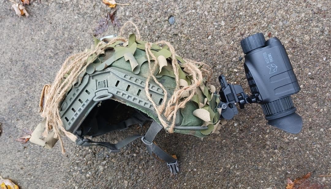 Night Vision Monocular, Nightfox Prowl Night Vision Goggles, Helmet Mounted | 1x Magnification NVG, 1080p Video Recording, Head Mount, Stealth Infrared 940nm IR, Digital NODs for Airsoft, Night Walking customer photo 2