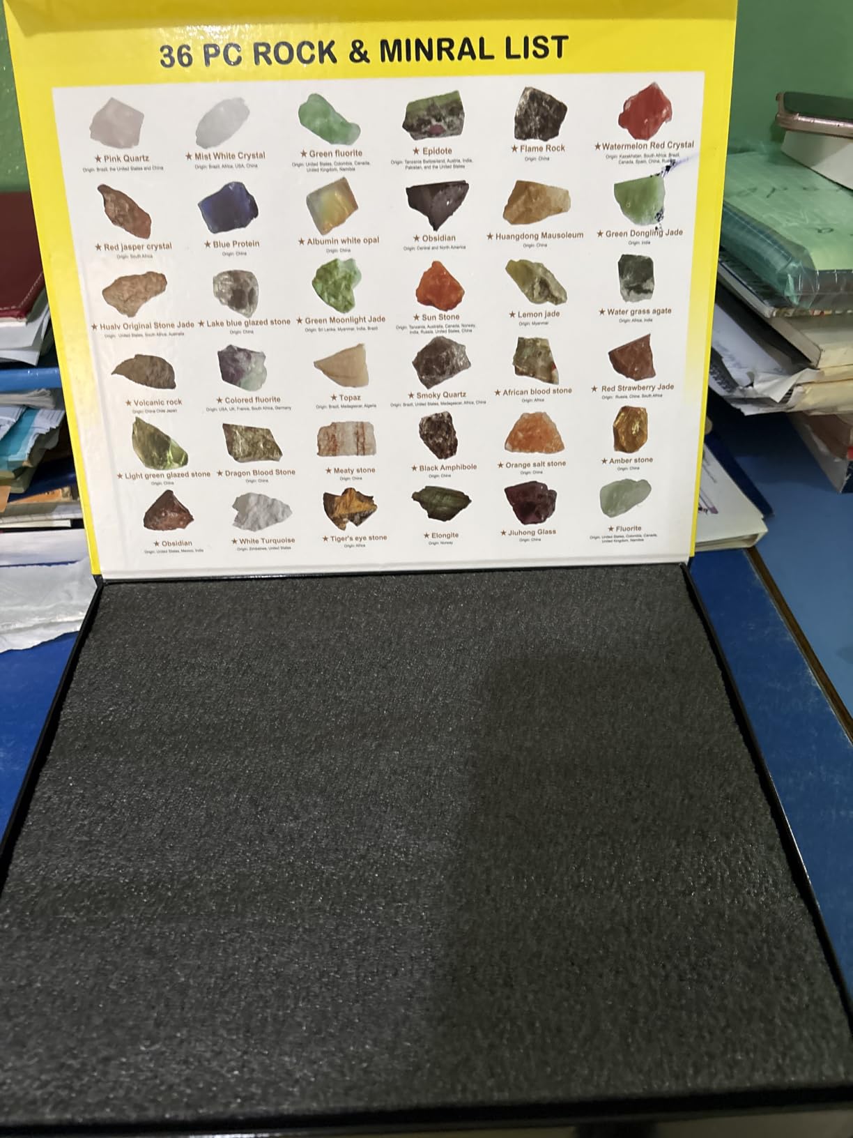 36pc Rock & Mineral Collection Kit for Kids, STEM Earth Science Set | Natural gemstones sourced from 30+ countries, portable storage box, educational geology STEM kit, ideal gift for boys & girls customer photo 2