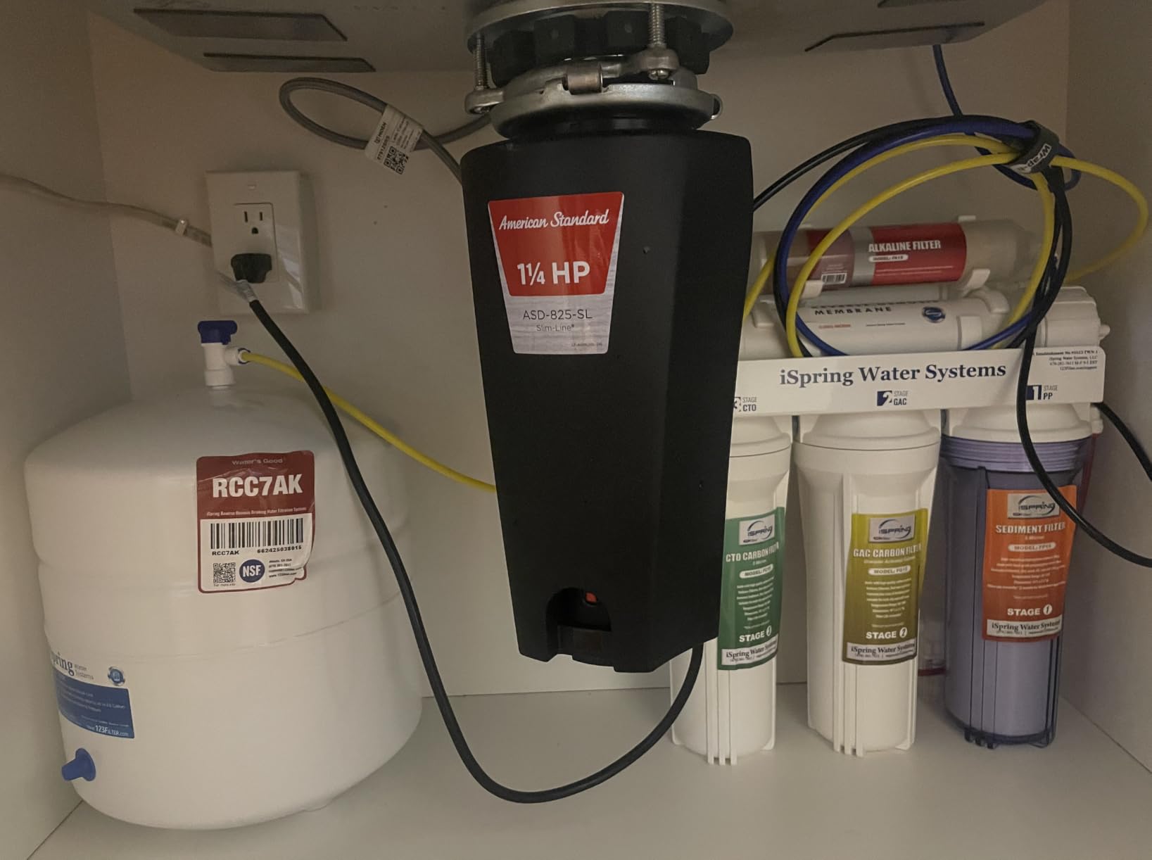 iSpring RCC7AK-BLK, NSF/ANSI 58 Certified, Alkaline 6-Stage Reverse Osmosis System with Stylish Black RO Faucet, pH+ Remineralization RO Water Filter System Under Sink customer photo 1