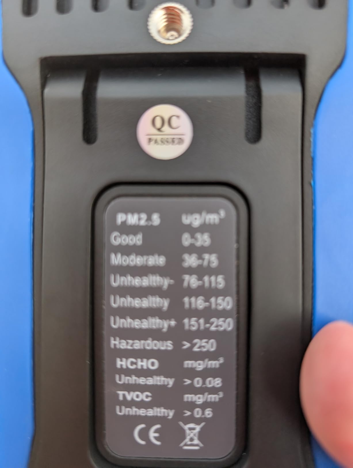 Air Quality Monitor Dust Particle Counter,High Sensitivity 3-Channel PM0.3/2.5/10 um Temperature and Humidity Monitor/USB Recharge Data Transfer/Storge Pollution Monitor customer photo 2