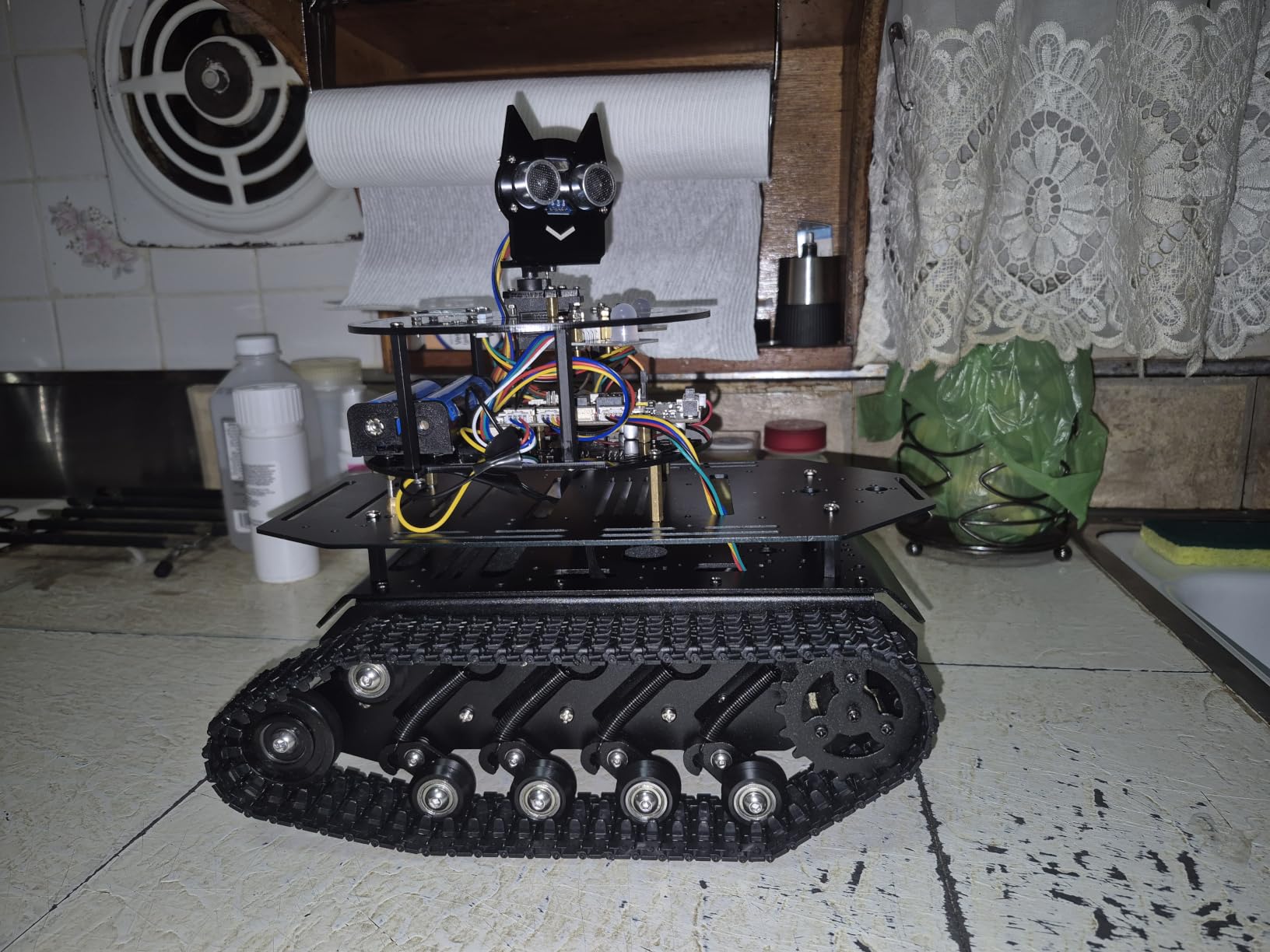 Robot Tracked Tank Car Chassis with Encoder DC Motor, Suspension Shock Absorption Chassis Car Full-Metal Robotic Moving Platform Track for Arduion RPi Microb Jetson Python DIY Smart Robot Maker customer photo 1