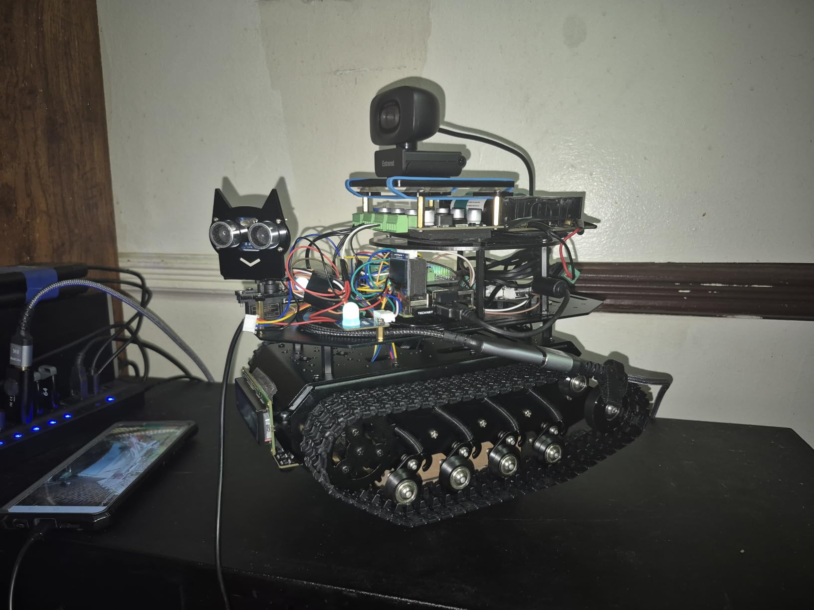 Robot Tracked Tank Car Chassis with Encoder DC Motor, Suspension Shock Absorption Chassis Car Full-Metal Robotic Moving Platform Track for Arduion RPi Microb Jetson Python DIY Smart Robot Maker customer photo 2