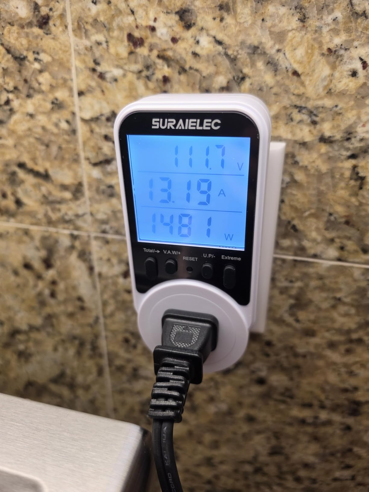 Outlet Watt Meter, 90-250V Wide Range Power Meter Cost Calculator | Plug-in Electricity Usage Monitor, Large Backlit Display, Overload Protection, Kilowatt, kWh, Voltage, Amp & Wattage Meter customer photo 2