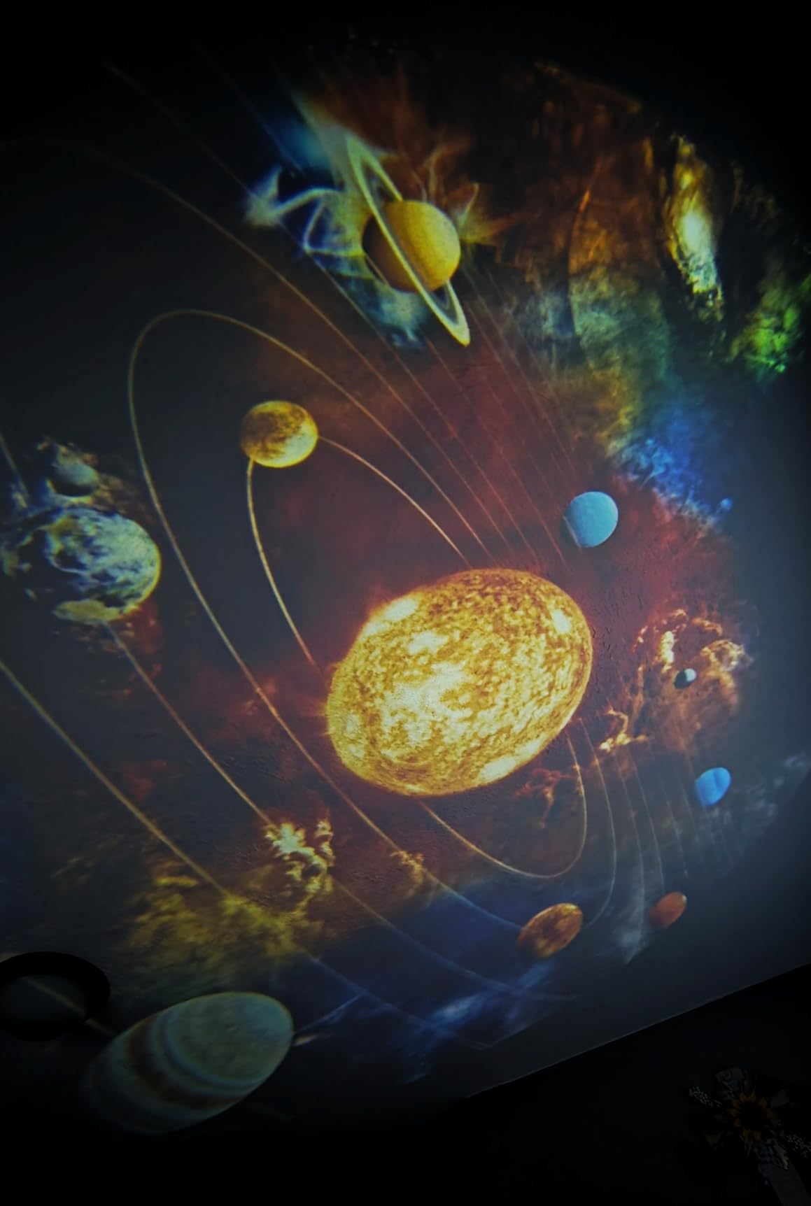 Galaxy Projector for Bedroom, HD Image Star Projector Galaxy Light Adjustable Knob, 13 Film Discs Planetarium Projector for Kids, 360 Rotating 1/2h Timer Simple 3-Button Control Black&White customer photo 1