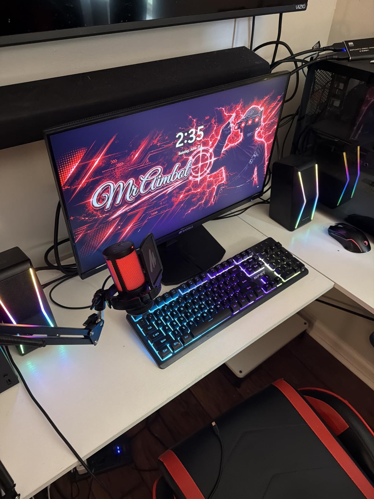 SANSUI 34-Inch Curved Gaming Monitor UWQHD 3440 x 1440P 200Hz Curved 1500R - PIP/PBP, OD 1ms, HDR, 300nits, sRGB 130%, DCI-P3 97%, AI Crosshair, HDMI2.1x2, DP1.4 customer photo 2