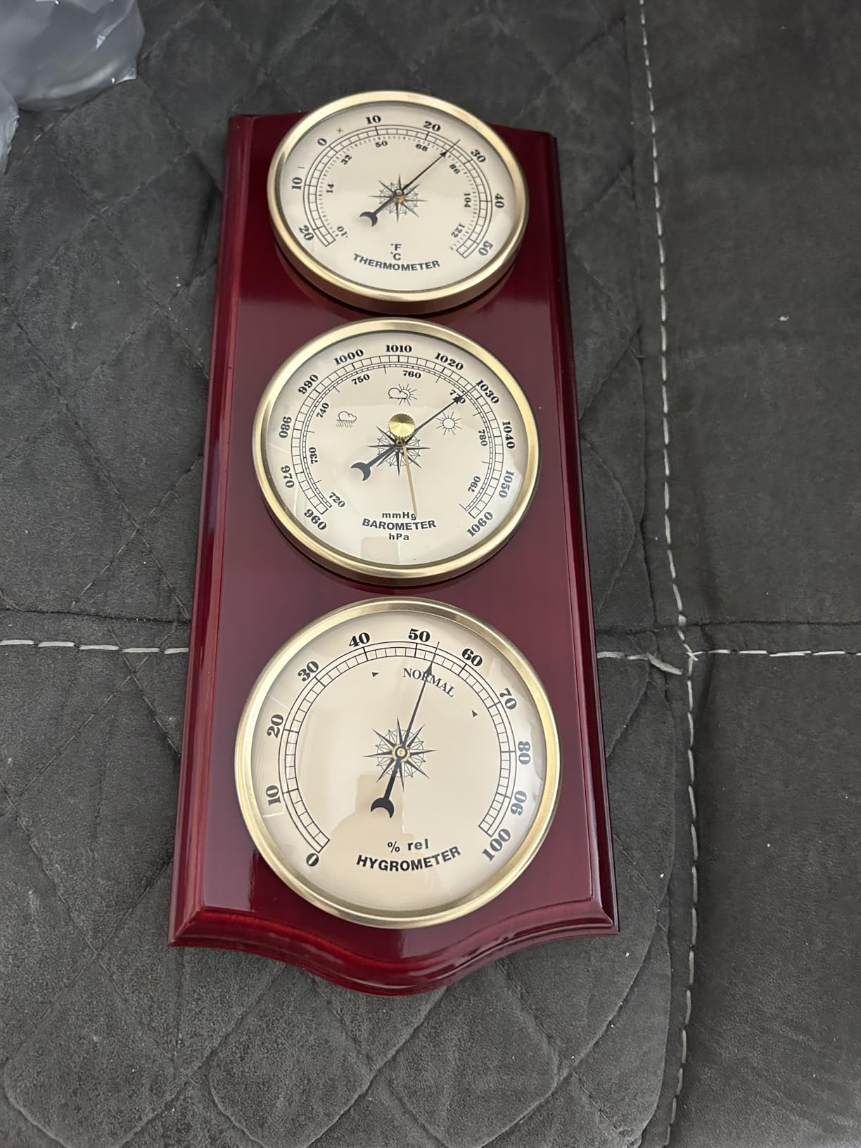 Classic Analog Weather Station-Home Barometers-Indoor Barometer-Barometer Hygrometer Thermometer-Traditional Weather Indicators-Home Decor. customer photo 1