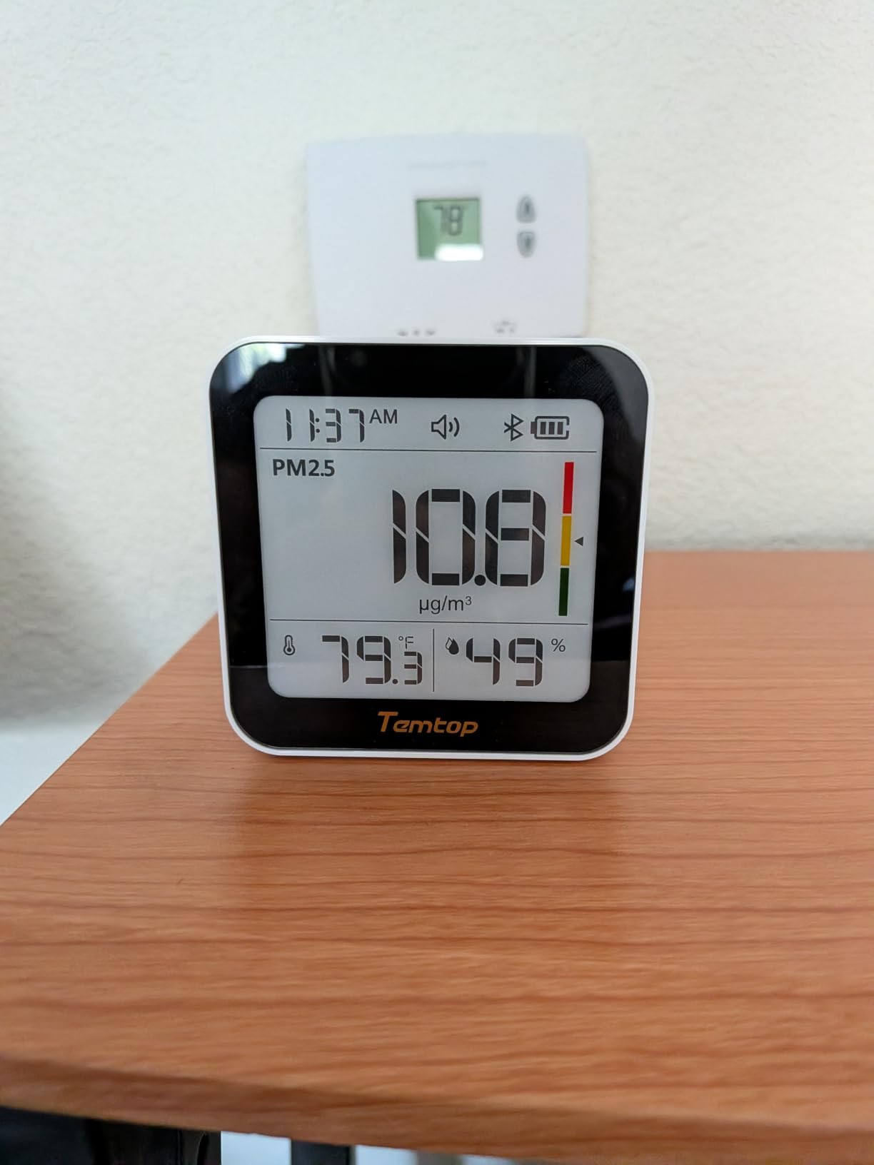 Temtop M10+ 6-in-1 CO2 Meter & Indoor Air Quality Monitor | PM2.5, TVOC, AQI, E-Ink Display, 60-Day Battery, App Temperature & Humidity for Home Bedroom Office customer photo 2