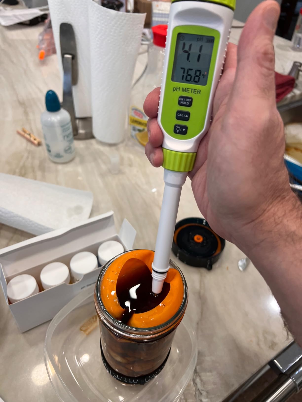 Tadeto Multifunctional Digital pH Meter for Food, High Precision Garden Soil pH Test Kit with LCD C/F Display for Plant/Solution, Water and Food pH Tester for Meat, Bread, Cheese, Water, Pool customer photo 2