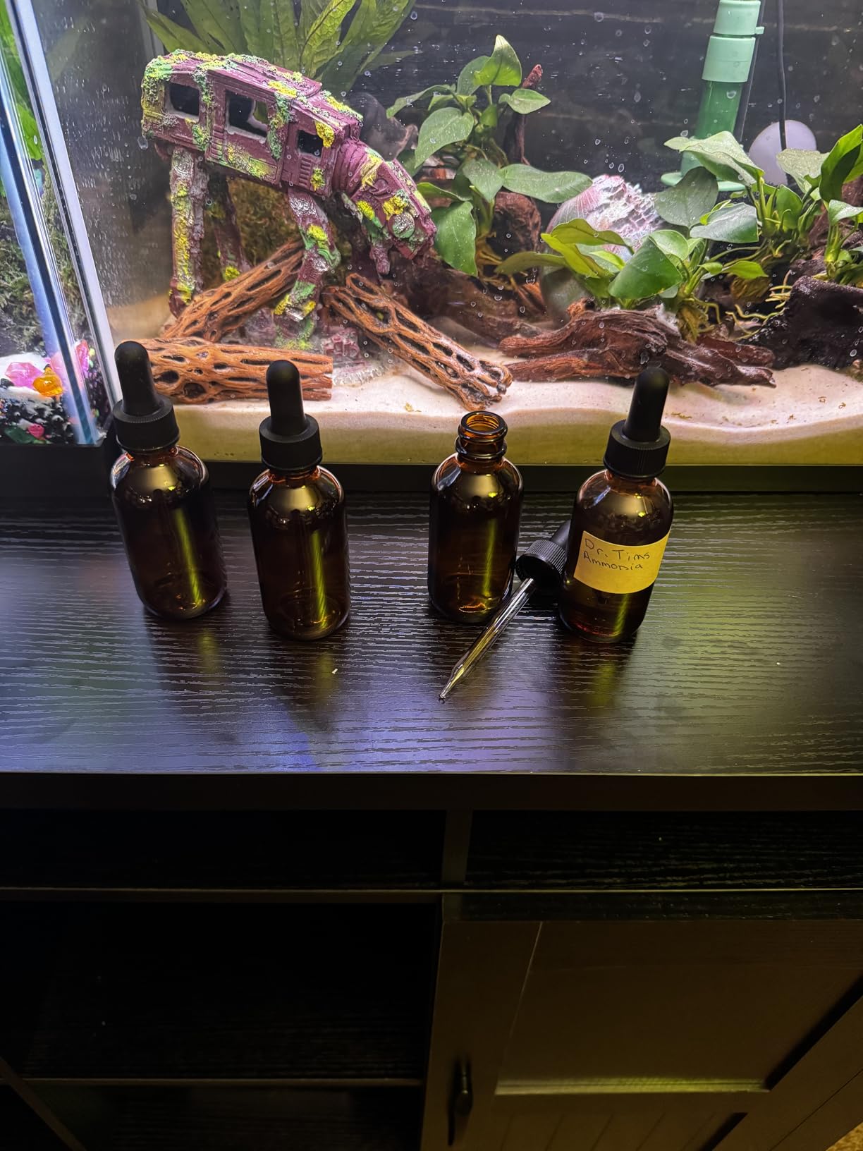4 Pack 2 oz Glass Dropper Bottles with Measured Dropper - 60ml Dark Blue Tincture Bottles with Calibrated Glass Eye Droppers (1ml) customer photo 2