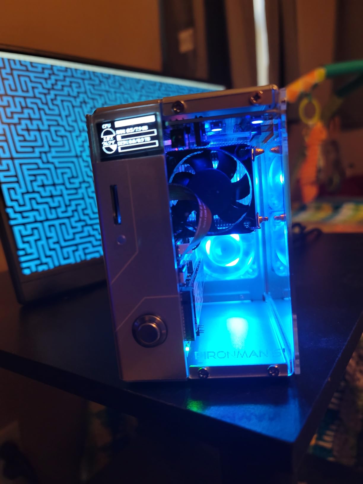Pironman 5 NVMe M.2 SSD PCIe 2.0/3.0 Mini PC Case for Raspberry Pi 5 Hailo-8L, AI Agent OpenClaw, Tower Cooler+Dual RGB Fans, 0.96'' OLED Module, Safe Shutdown, Standard HDMI, RGB Effect customer photo 2